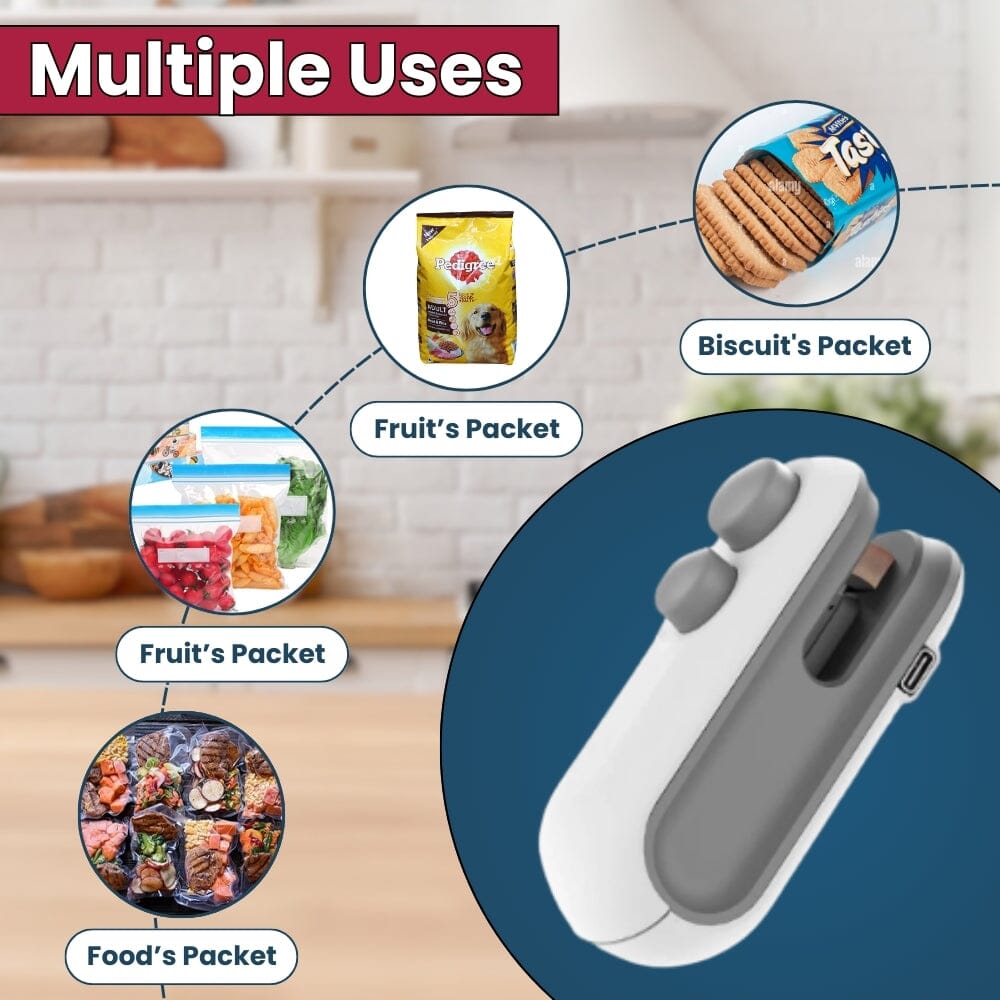 Portable Sealing Machine for Food Freshness ( Buy 1 Get 1 Free )