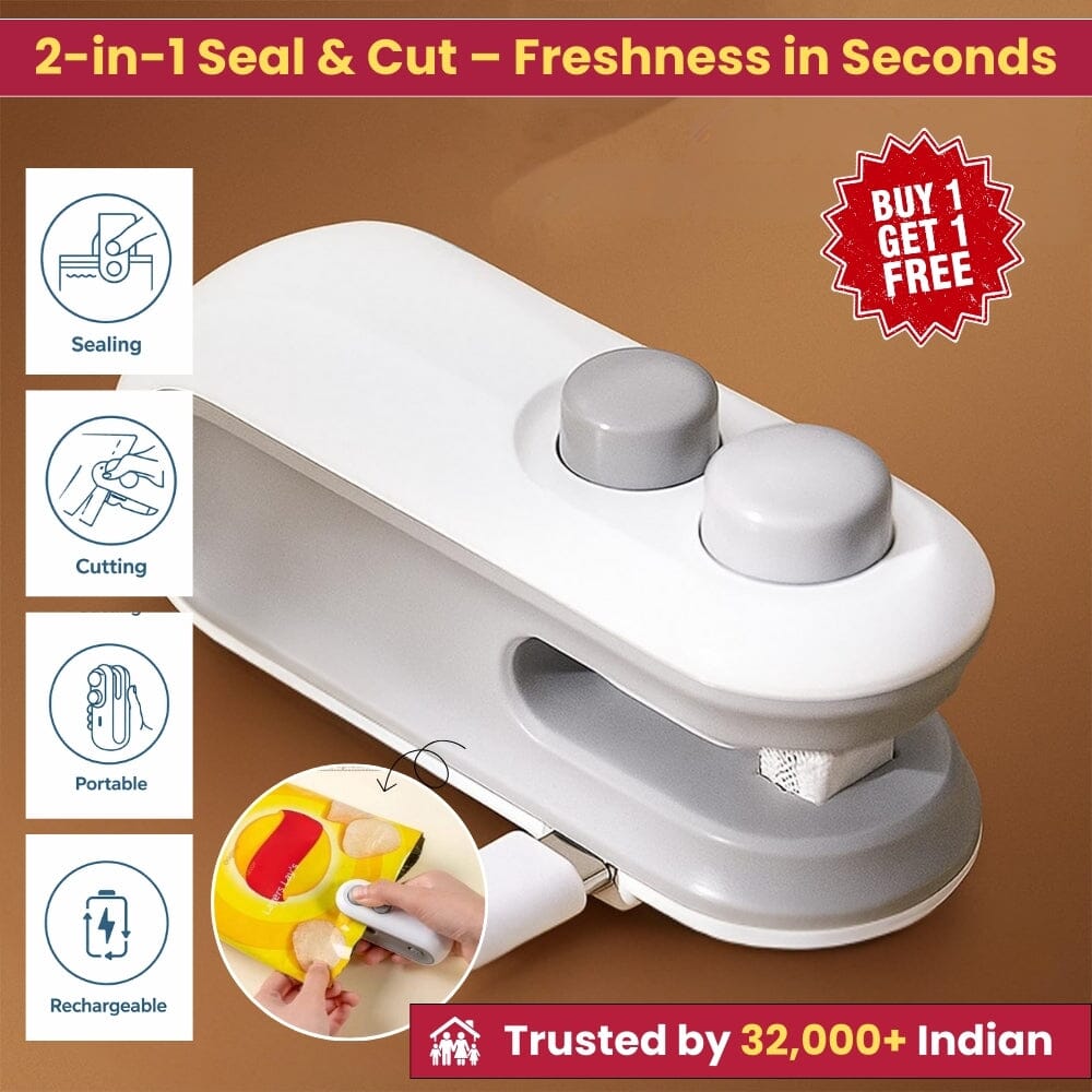 Portable Sealing Machine for Food Freshness ( Buy 1 Get 1 Free )