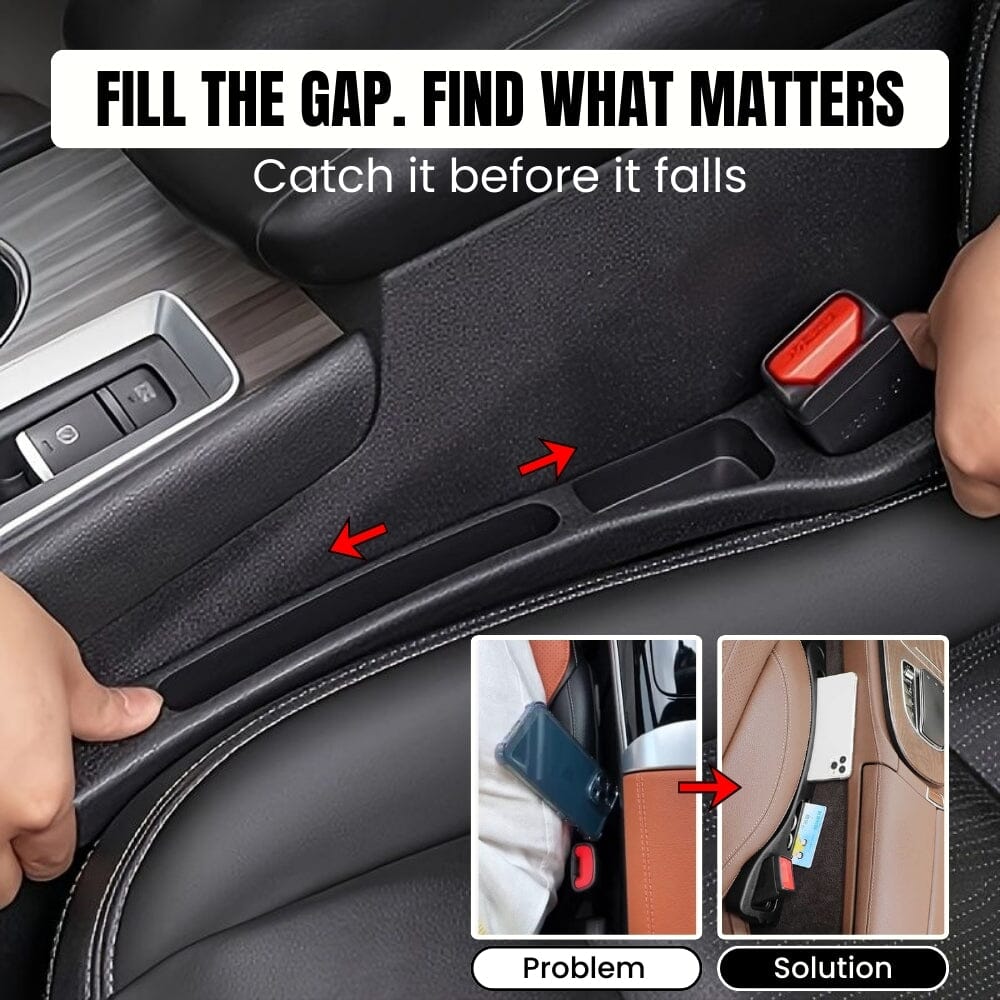 Car Seat Gap Stopper - No More Dropping Phones & Keys (Pack of 2)