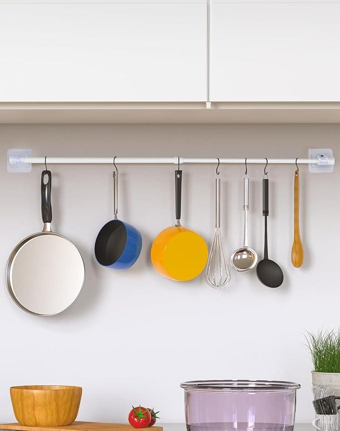Self-adhesive Hooks | Wall Hook Hanger Hanging Curtain On Wall Self-adhesive Hooks (Set of 4)