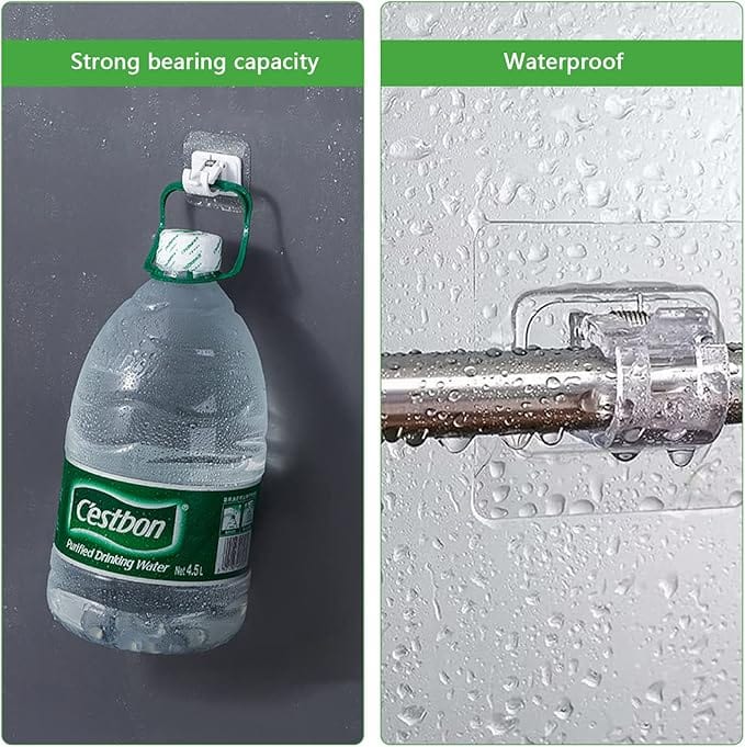 Self-adhesive Hooks | Wall Hook Hanger Hanging Curtain On Wall Self-adhesive Hooks (Set of 4)