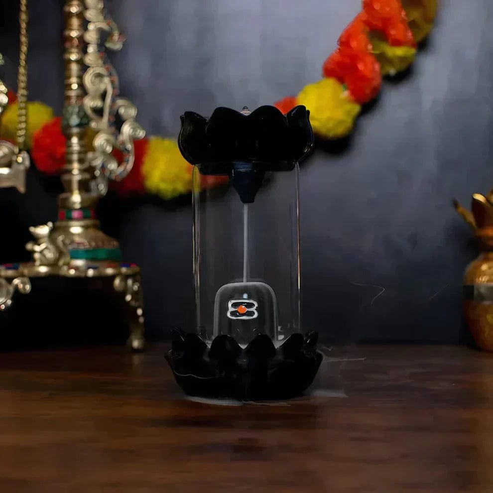 Shivlingum™️ | Incense Burner Holder Smoke Fountain Shivling Waterfall Backflow Shivlingum™️ Smoke Fountain Incense Holder (30 Free Backflow Cones) Zaavio®