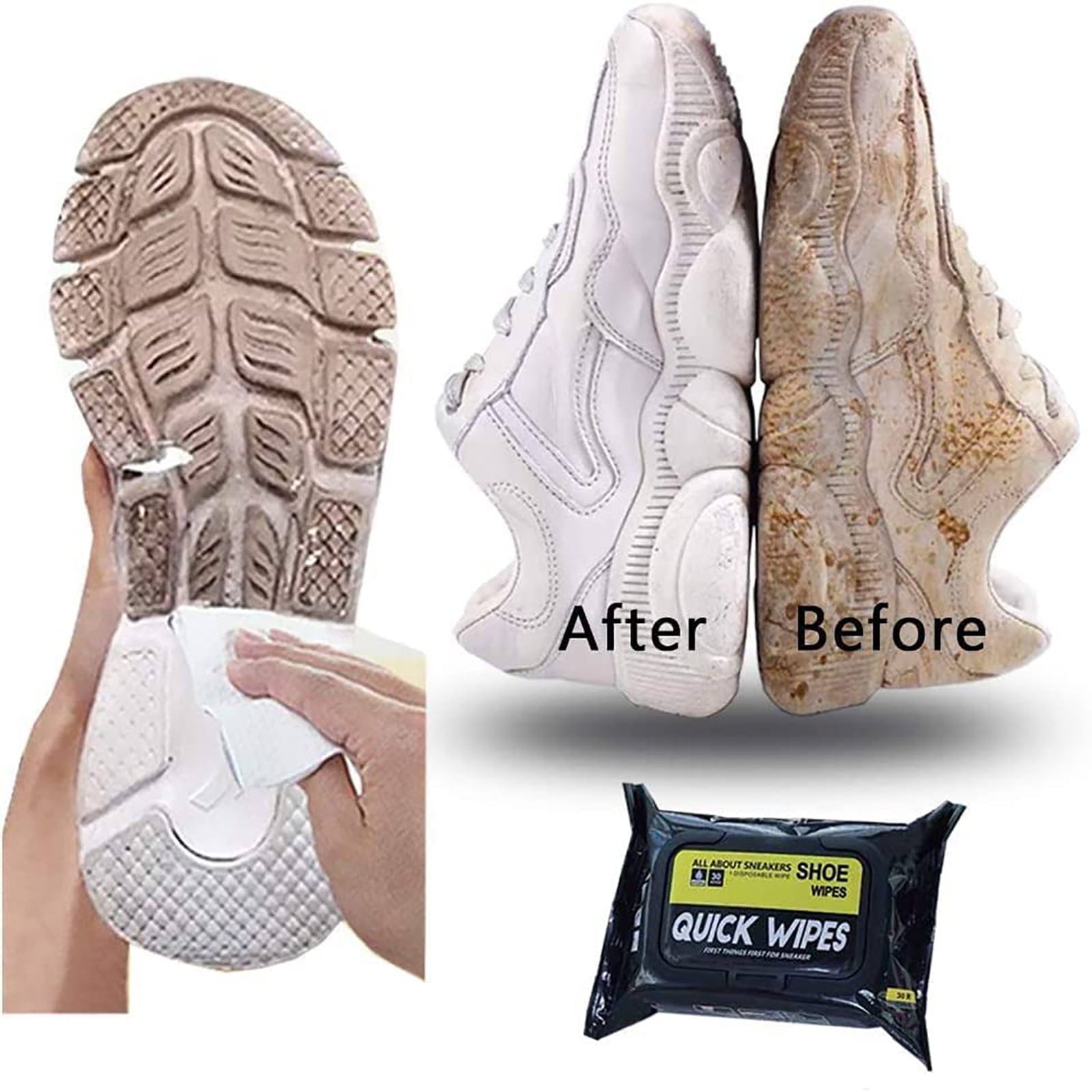 Shoe Cleaning Wipes (Set of 80 Wipes) | Kit Shoes Shine Cleaner Instant Shoe Cleaning Wipes (Set of 80 Wipes)