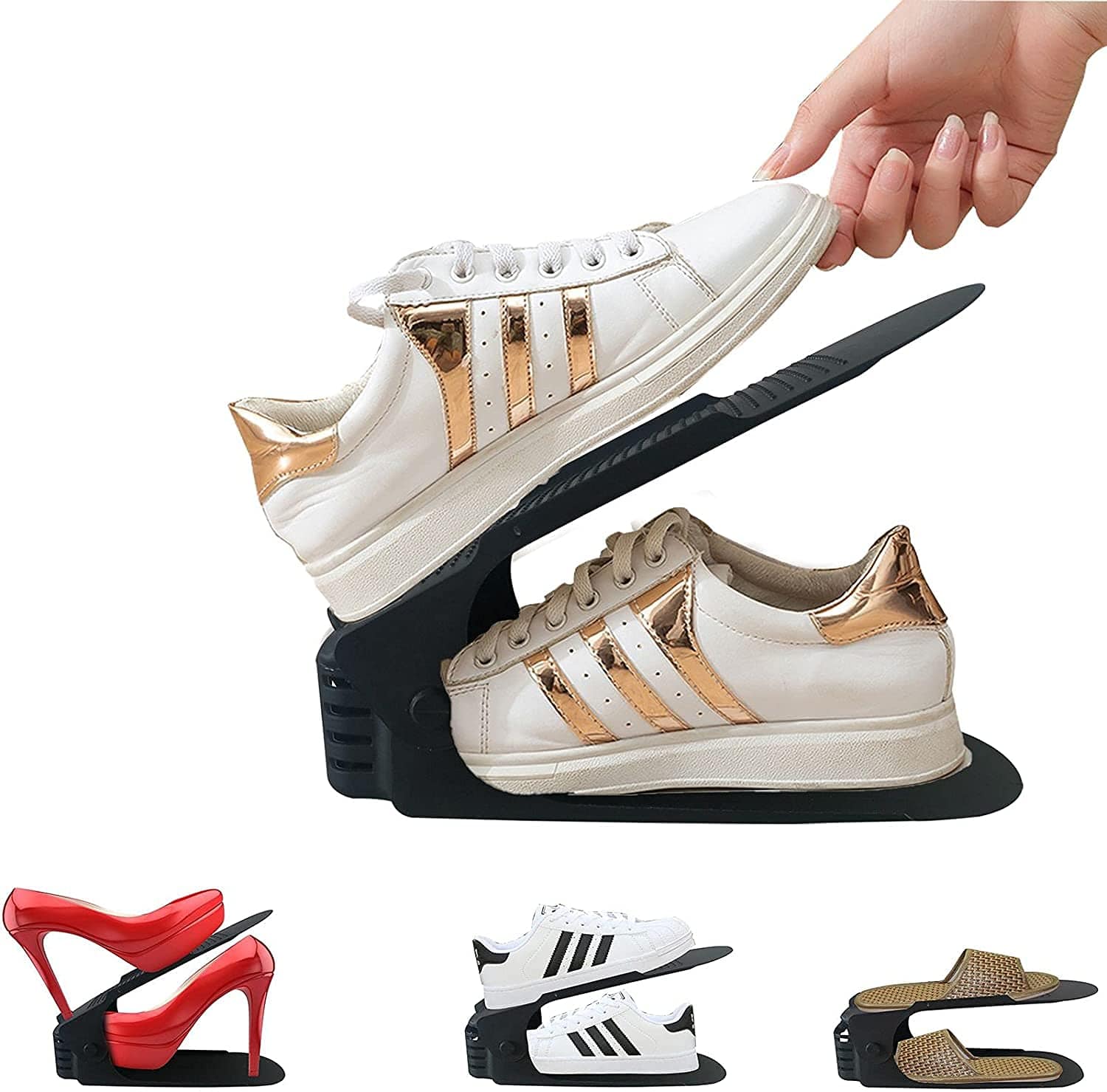 Shoe Organizer - The Adjustable Shoe Rack Space Saver Shoe Organizer - The Adjustable Shoe Rack Space Saver