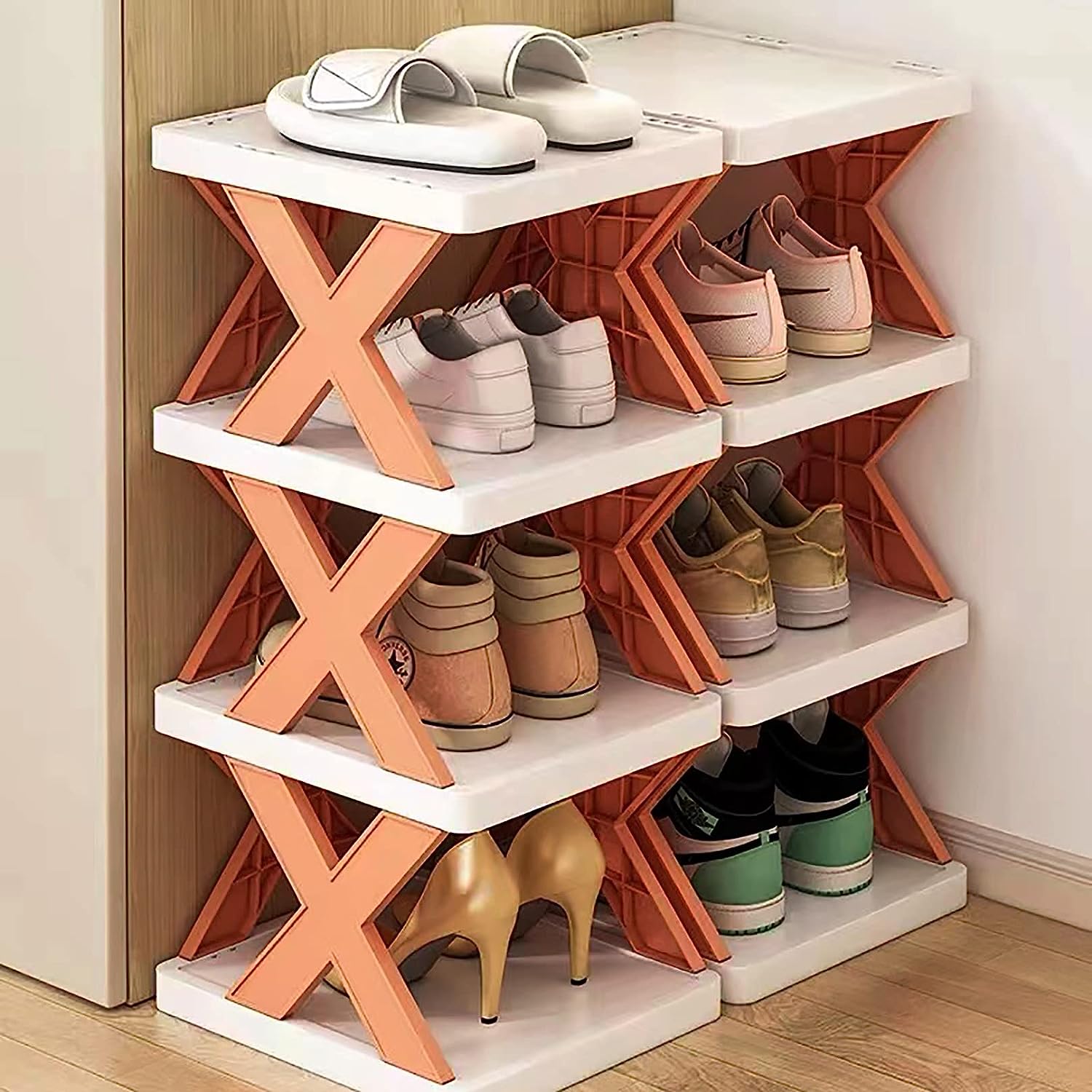 Shoe Rack Storage Stand Cabinet For Home Shoes Organiser - Shoe Organizer Shoes Organizer ( Set of 5 )