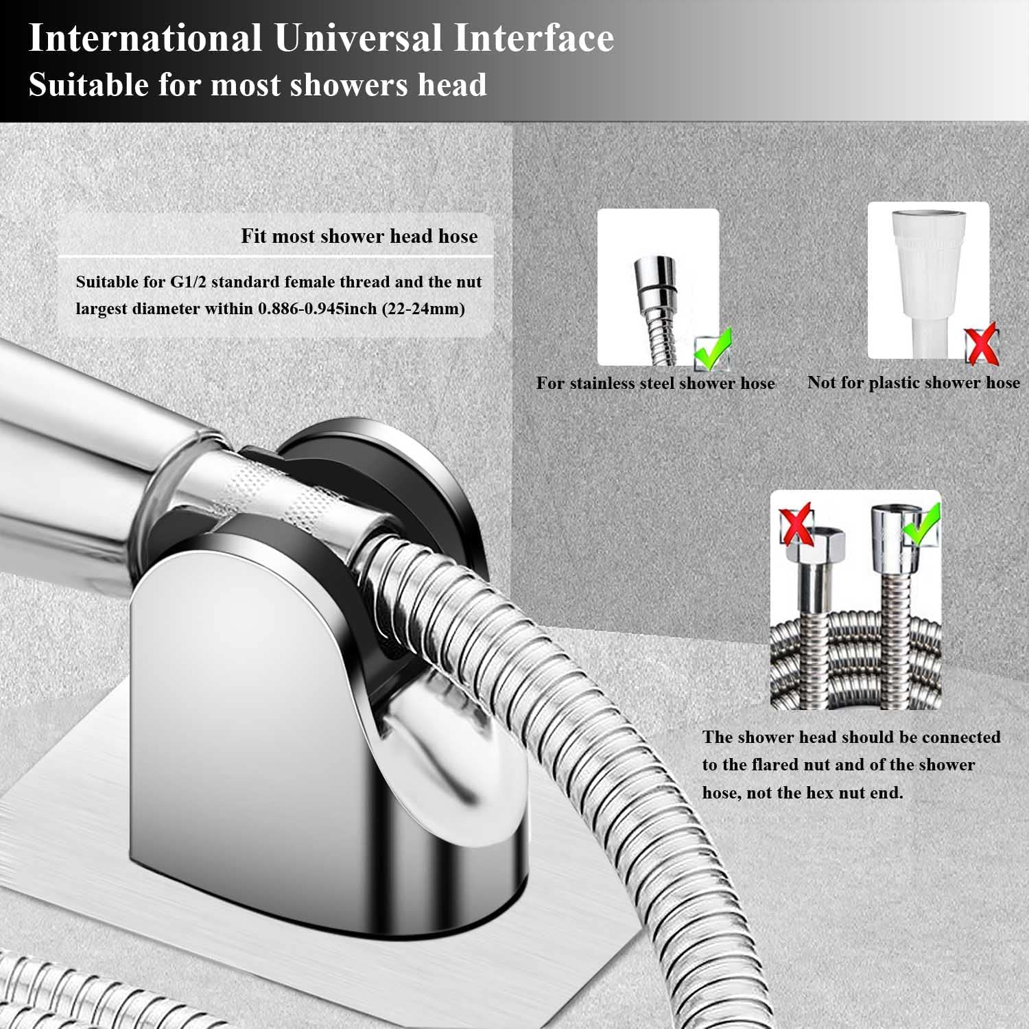 Shower Holder (Set of 2) | Shower Head Bathroom Accessories Stand Handle Holder Shower Holder (Set of 2)