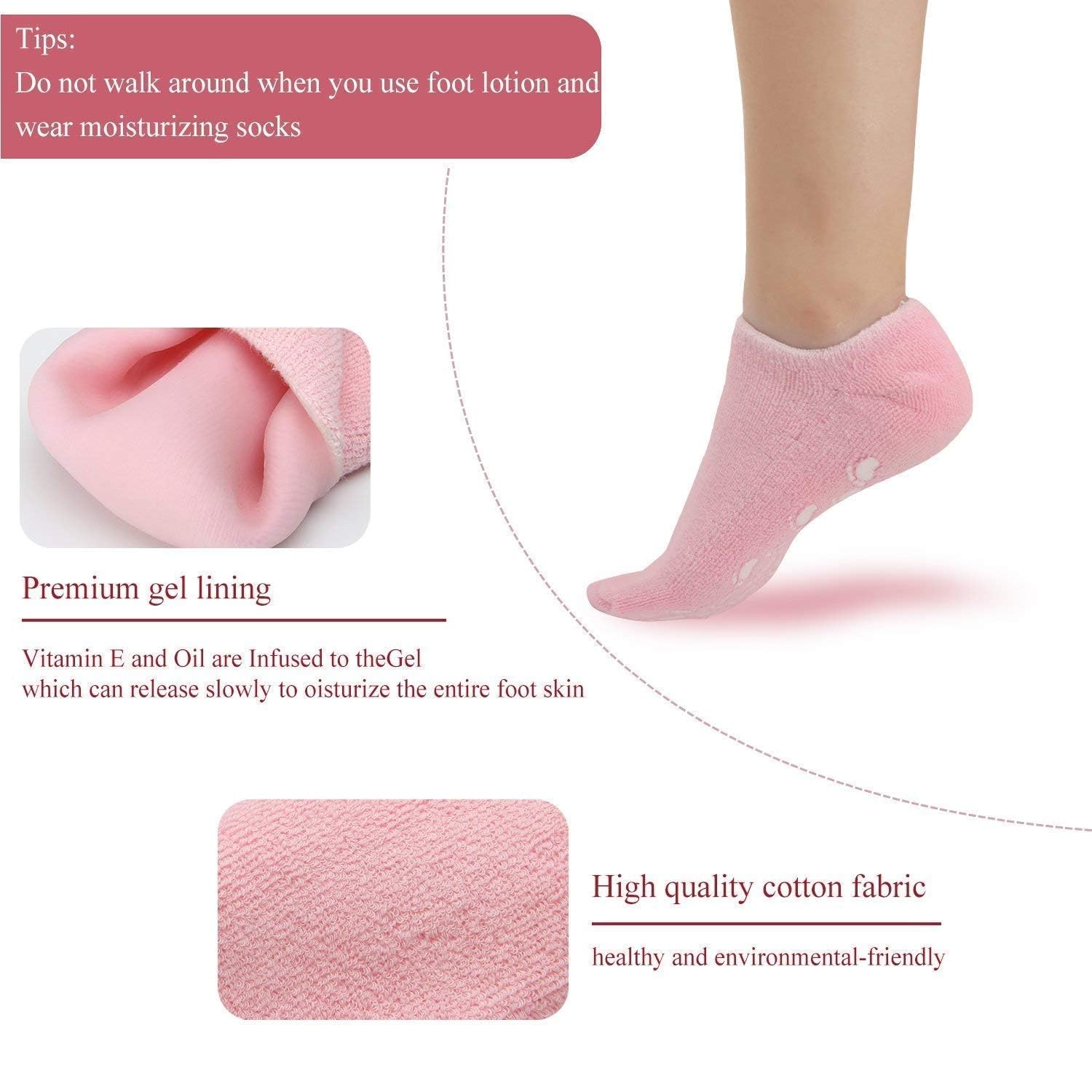 Silicon Spa Gel Socks Crack Heal Silicon Spa Gel Socks