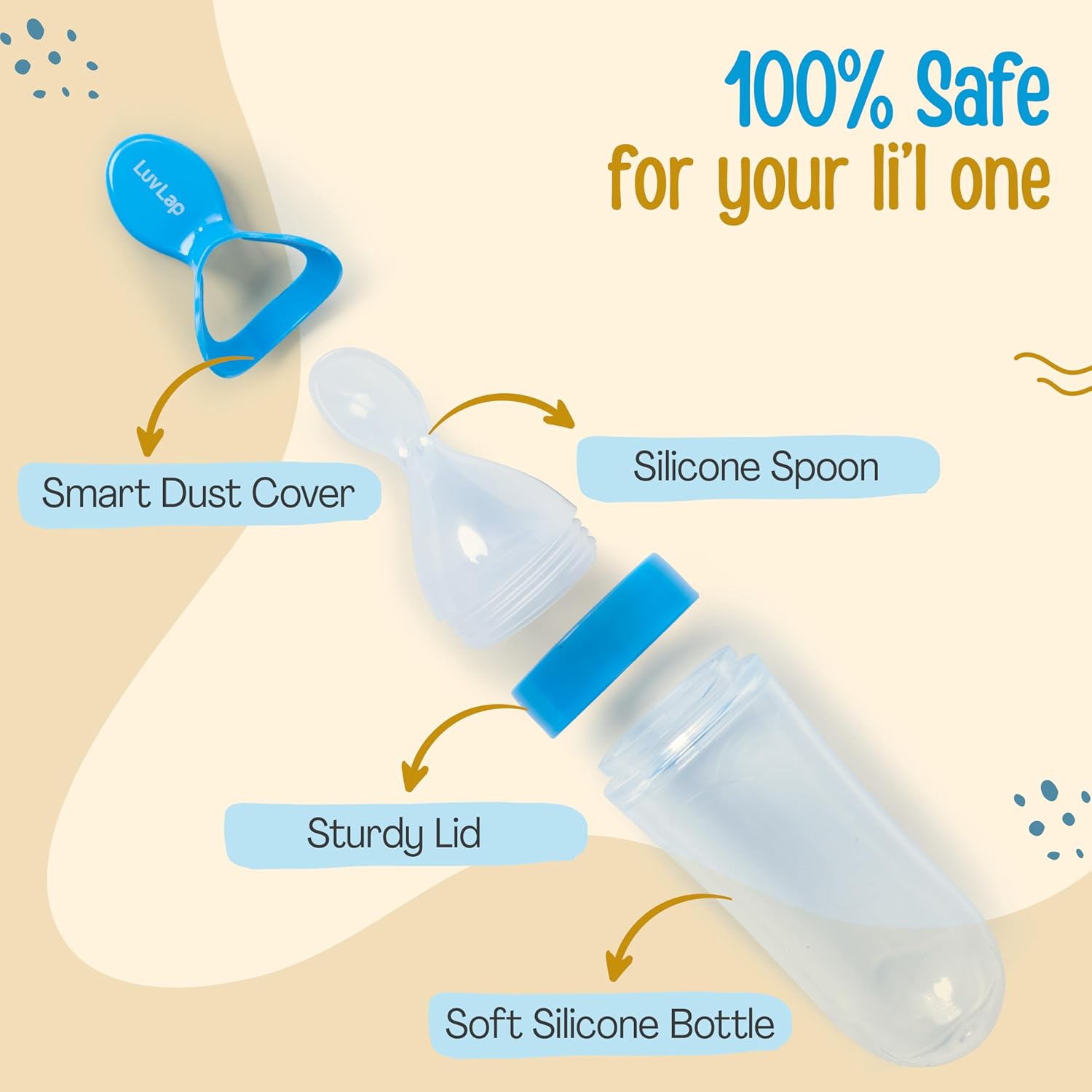 Silicone Baby Food Dispensing Spoon Bottle | Baby Food Feeding Bottle Silicone Spoon Feeder For Infants Silicone Baby Food Dispensing Spoon Bottle