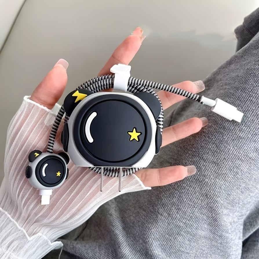 Silicone Charger Case Cover | Apple Charger Cover Protector Cartoon Character Electronics 3 Silicone Charger Case Cover Cartoon Character