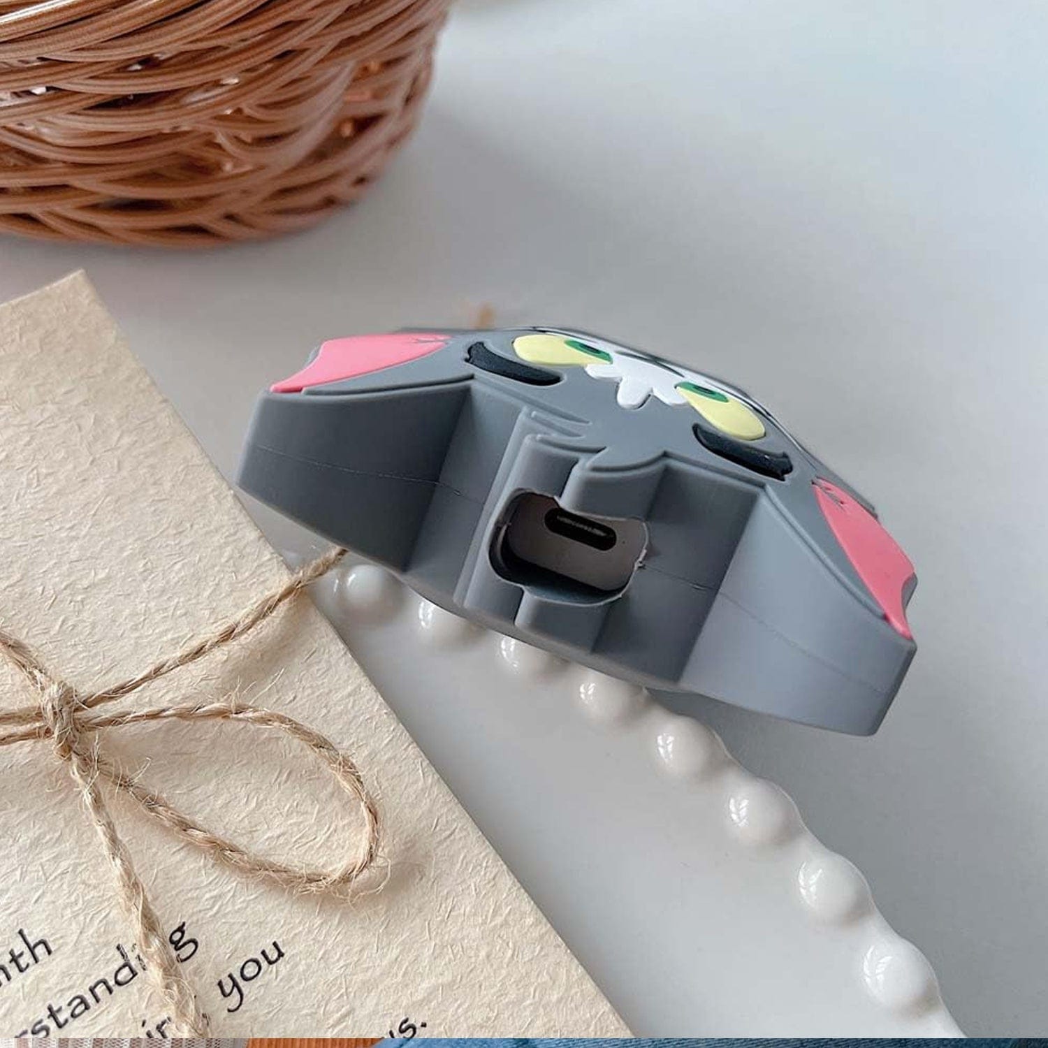 Silicone Charger Case Cover | Apple Charger Cover Protector Cartoon Character Electronics Silicone Charger Case Cover Cartoon Character