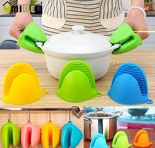 Silicone Potholder (Set of 2) | Kitchen Items Utensils Oven Mitts Silicone Gloves Products Pot Holder Silicone Potholder (Set of 4)