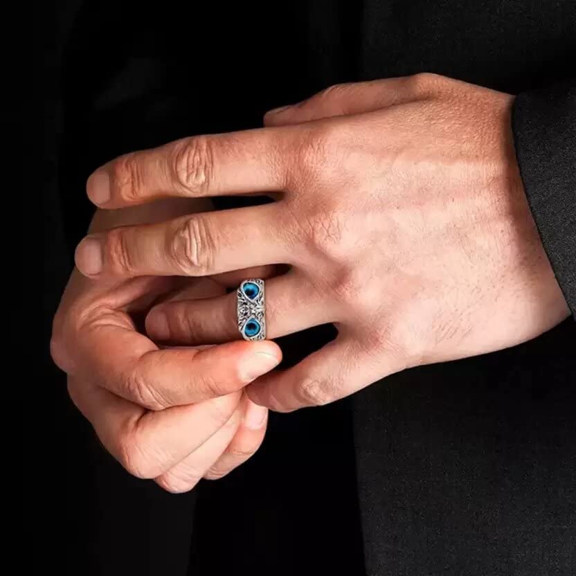 Silver Plated Owl Ring Stone Rings For Men - Buy 1, Get 1 FREE! Silver Plated Owl Ring - Buy 1, Get 1 FREE!