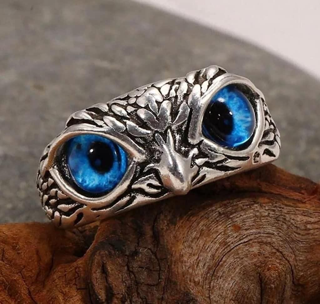 Silver Plated Owl Ring Stone Rings For Men - Buy 1, Get 1 FREE! Silver Plated Owl Ring - Buy 1, Get 1 FREE!