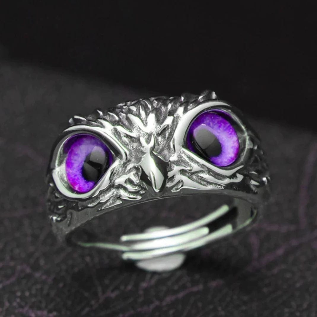 Silver Plated Owl Ring Stone Rings For Men - Buy 1, Get 1 FREE! Silver Plated Owl Ring - Buy 1, Get 1 FREE!
