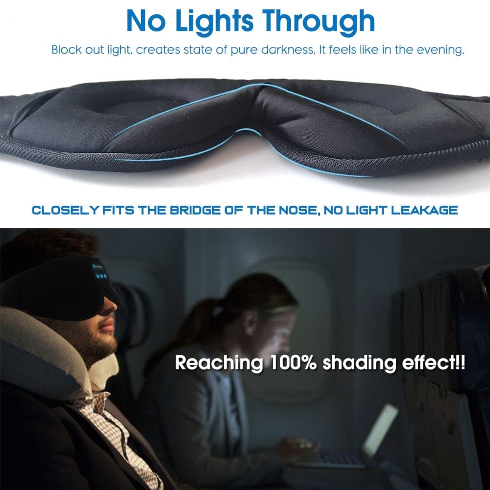 SleepEazio™ | Sleep Well Eye Mask For Sleeping Blindfold Eye Cover Sound Sleep SleepEazio™ Bluetooth Audio Sleep Mask Zaavio®