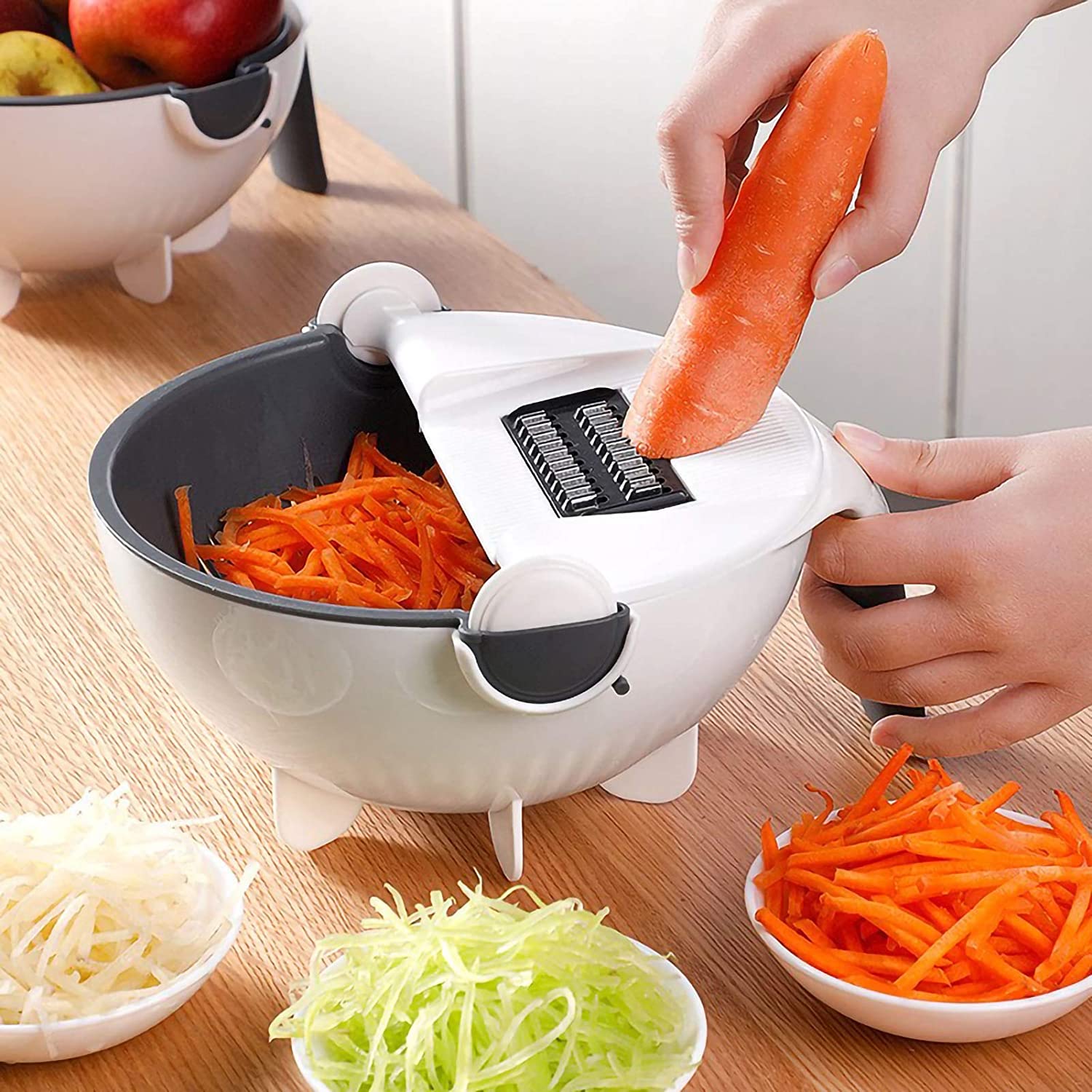 Slickio™  Vegetable Cutter | Multifunctional Slicer Cutter Vegetable Strainer Potato Carrot Grater Slickio™  Vegetable Cutter Zaavio®