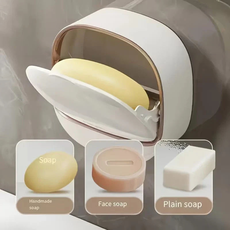 AquaDry Covered Soap Holder with Drain Tray - Buy 1 Get 1 Free