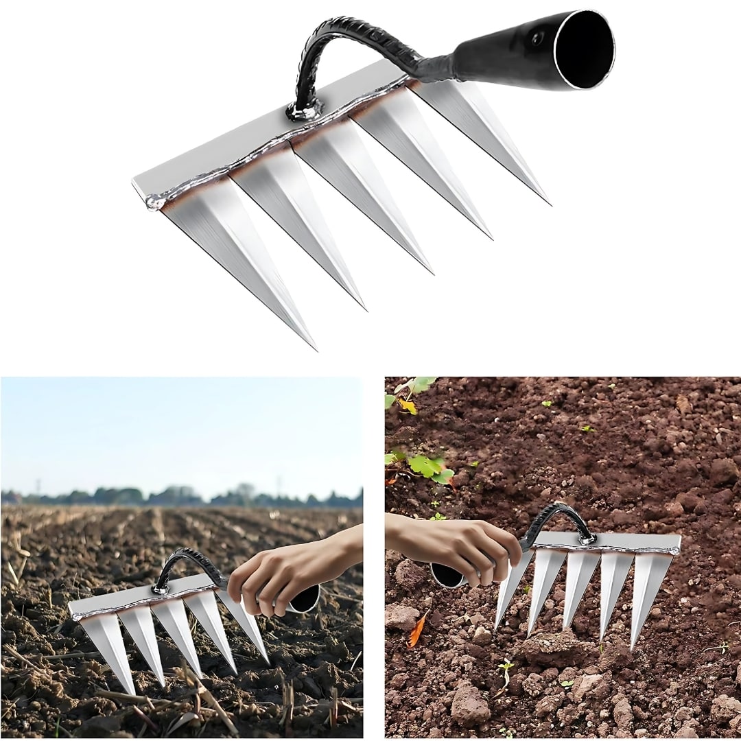 Soilspikezy™ | Garden Tools Planting Implements Rake Tool Equipment  Soilspikezy™ Steel Nail Rake Zaavio.co®