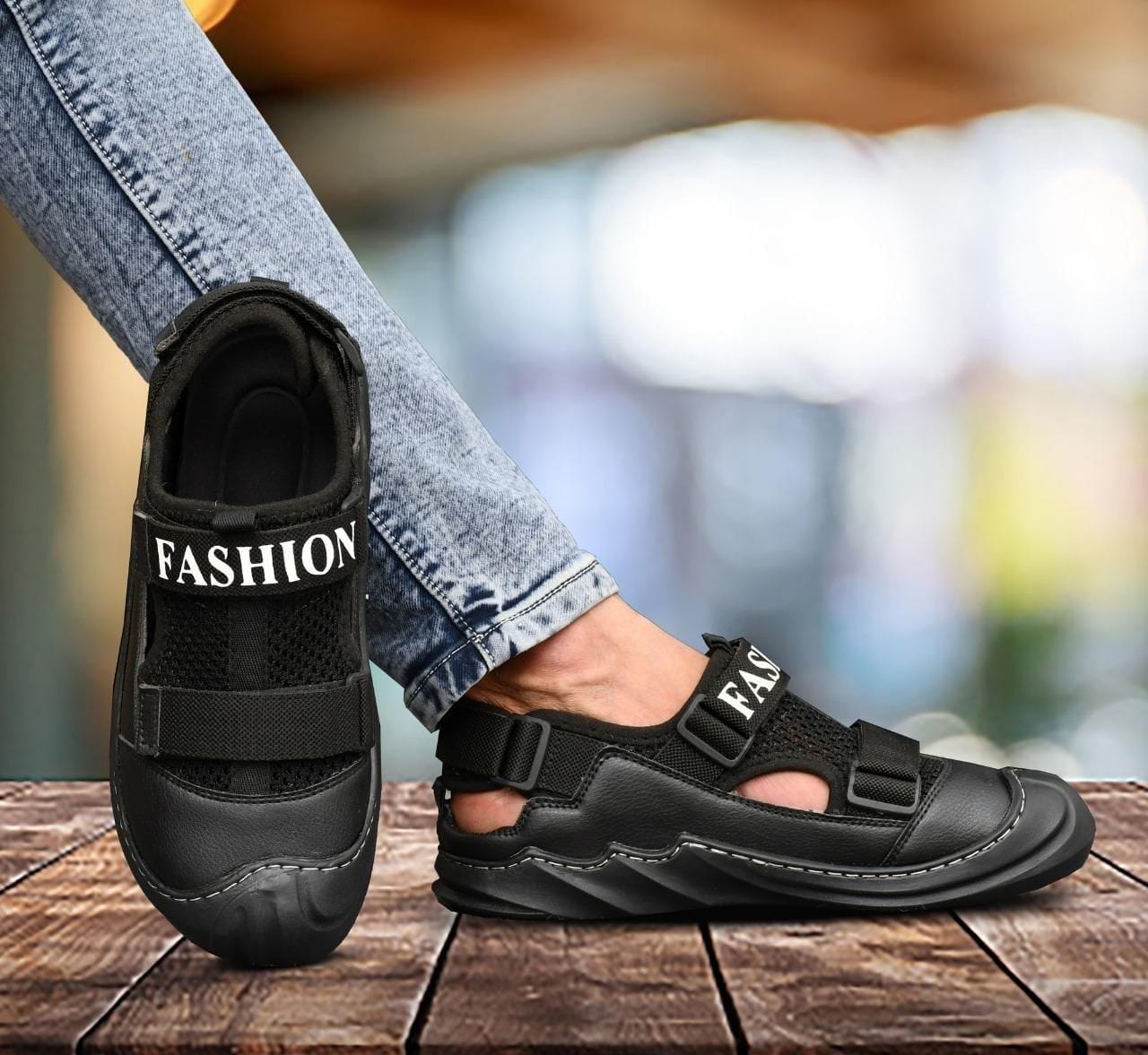 SoleGlidez™ | Shoes For Men Walking mens Footwear Trendy Summer Shoe SoleGlidez™ Men's Buckled Knitted Orthopaedic Sandals Zaavio.co®