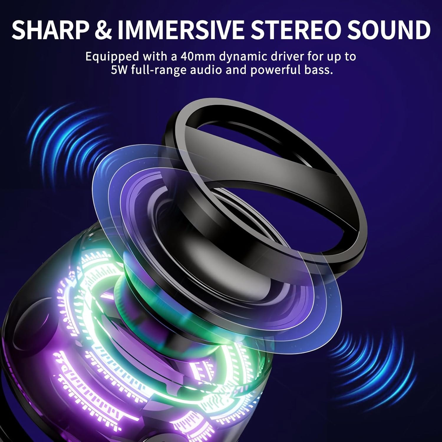 SonicHang™ | Bluetooth Speaker Portable Mini Loud Speakers Wireless Magnetic  SonicHang™ G200 Magnetic Bluetooth Speaker with RGB Lights Zaavio.co®