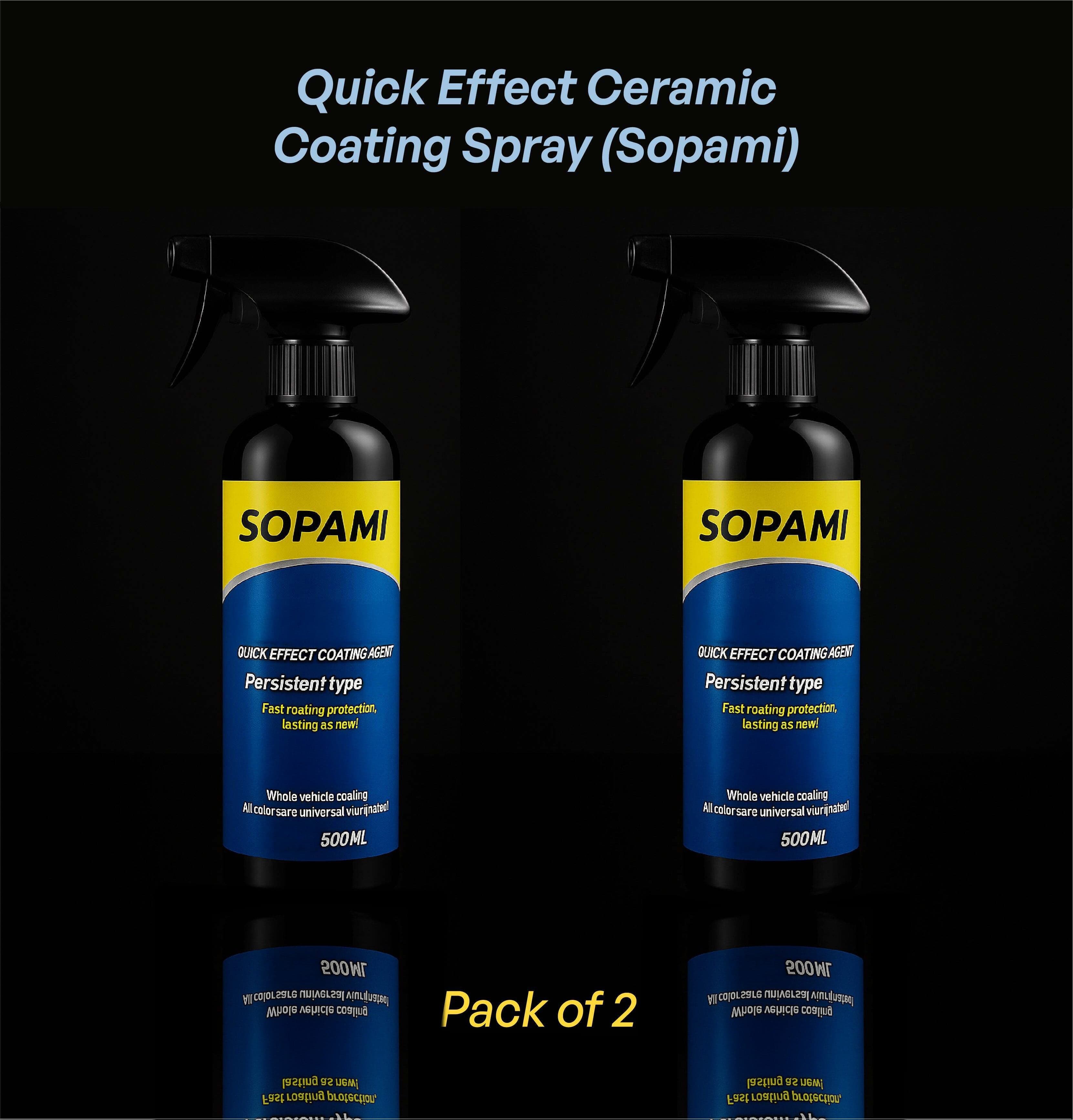 Sopami Quick Effect Ceramic Coating Spray (Pack of 2) | Ceramic Coating For Ceramic Car Spray Paint Protection Cleaning Sopami Quick Effect Ceramic Coating Spray (Pack of 2) Zaavio.co®