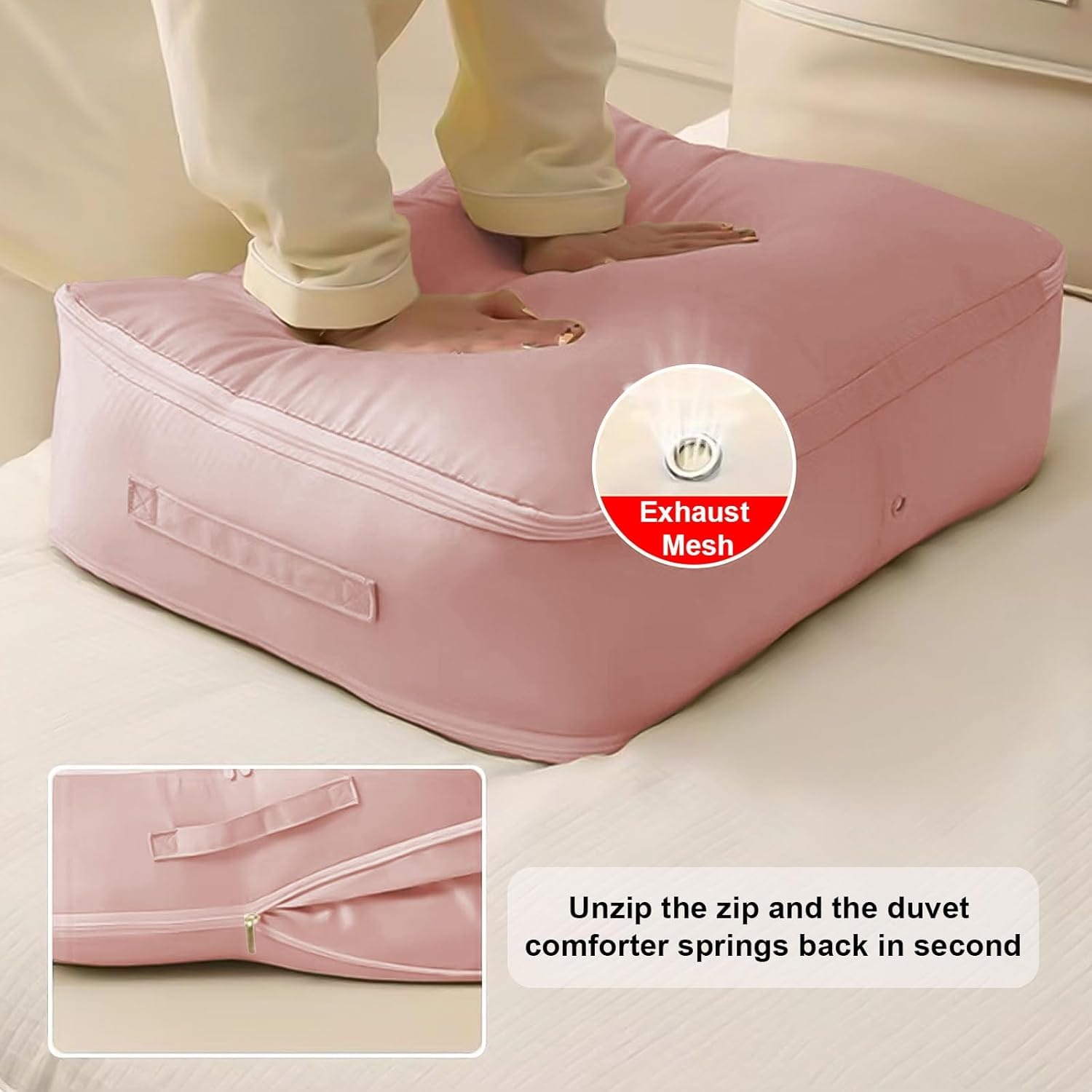 Space Saving Self Compression Organizer | Wardrobe Organiser Clothes Storage Bag Shelf Organizer Ultra Space Saving Self Compression Organizer