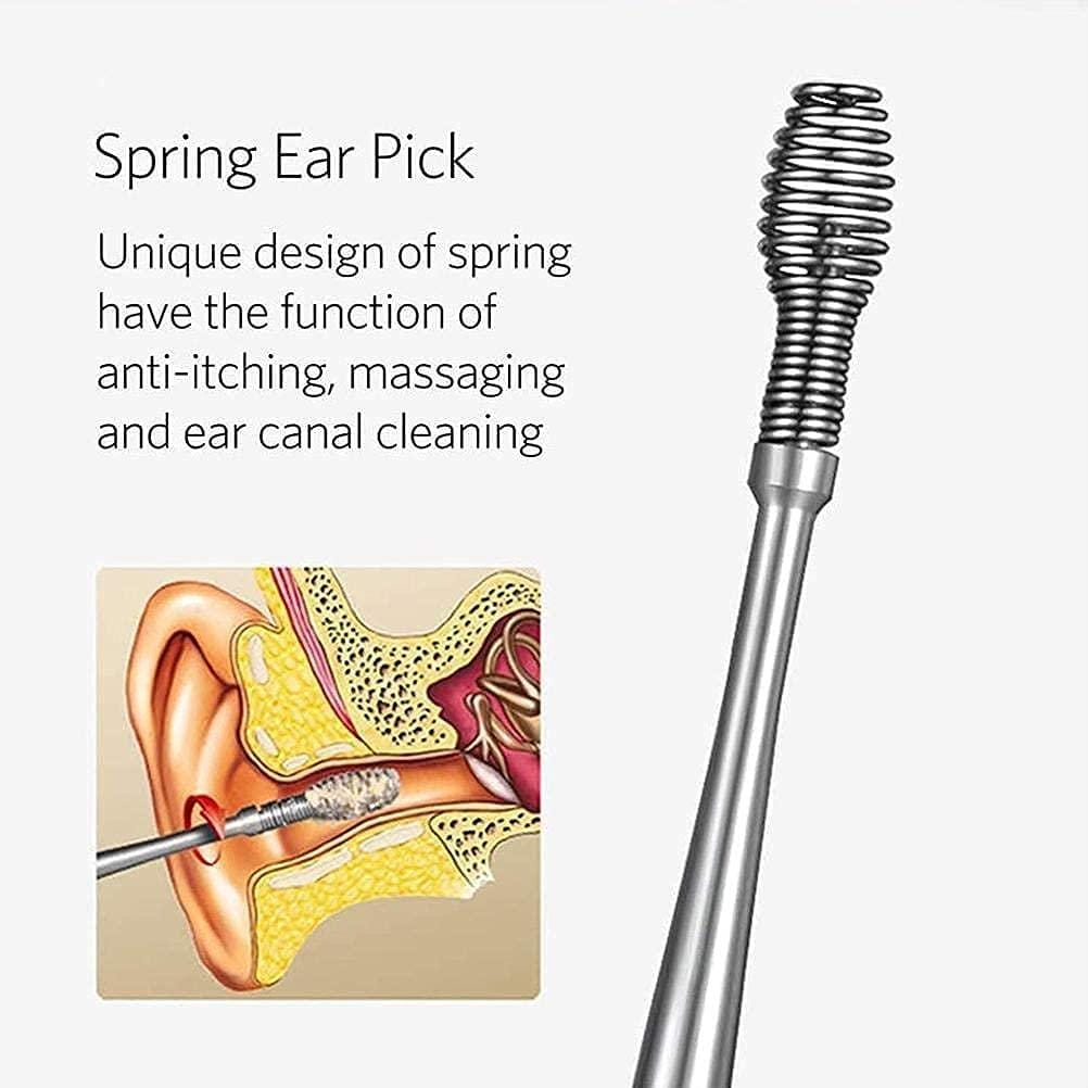 Stainless Steel Ear Wax Removal Kit | Ear Cleaning Dust Removal Removing Ear Wax Clean Removal Kit Stainless Steel Ear Wax Removal Kit 6 Pieces