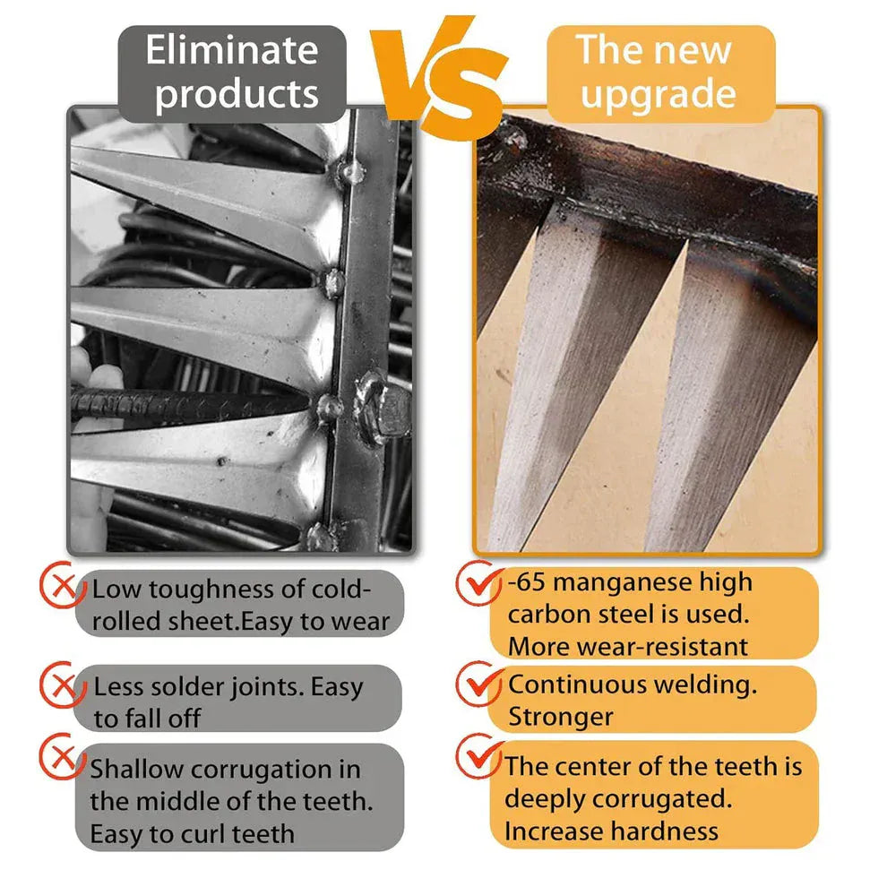 Steel Nail Rake | Garden Tools Planting Implements Rake Tool Equipment  5 Teeth Weeding Tool🌱  -11,000+ Farmers’ Trusted