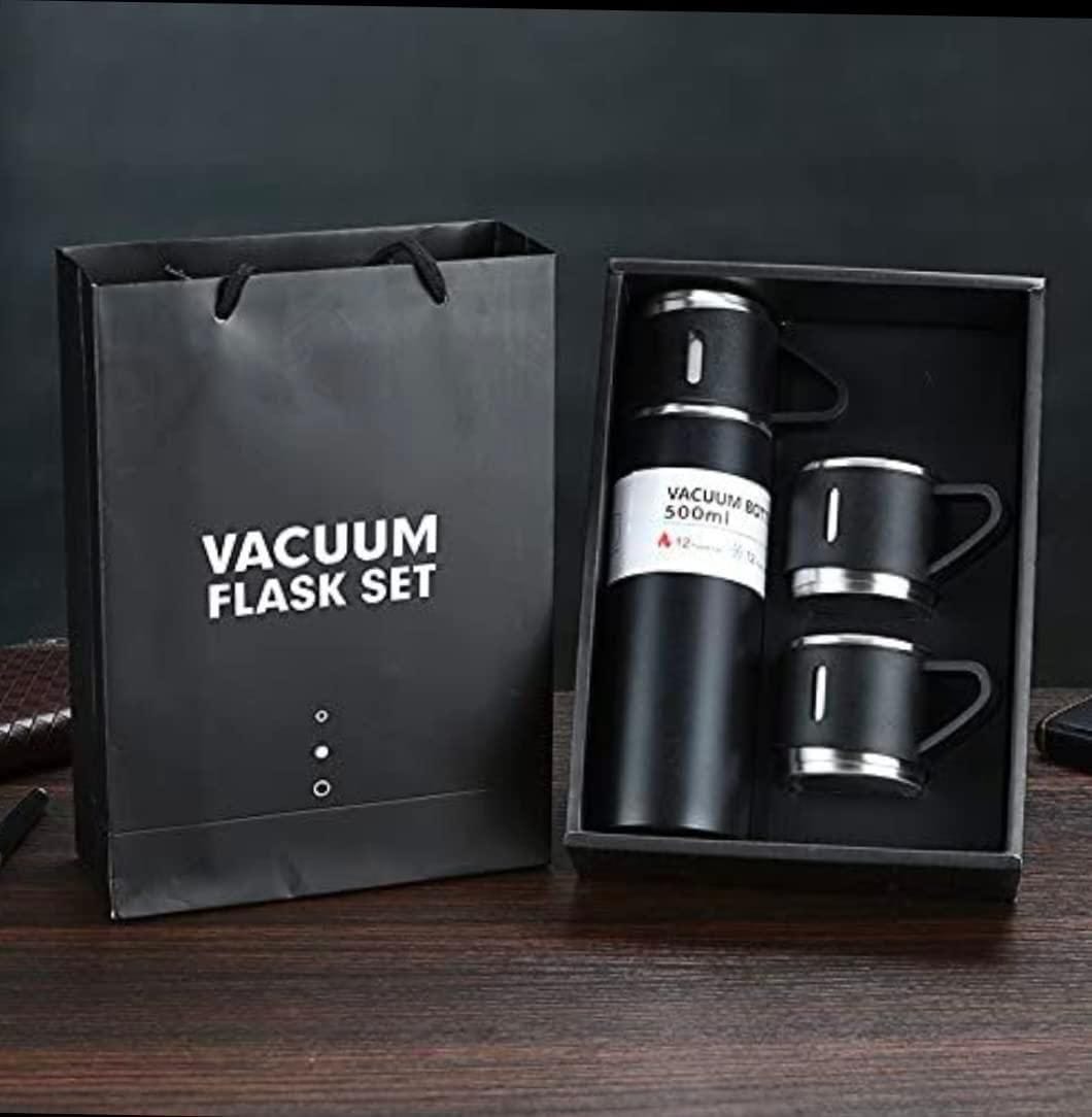 Steel Water Bottle Vacuum Thermos Flask Tea Cup Set Vacuum Flask Cup Full Set