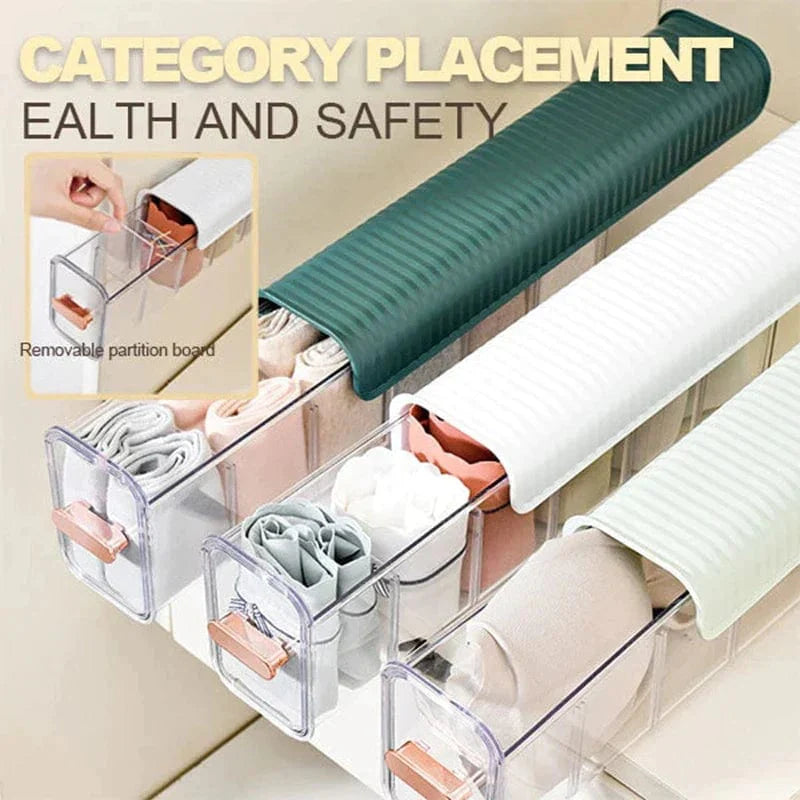 Storage Box Kitchen Organiser Box Cloth Storage Makeup Organizer  - 6 Compartment Wardrobe Storage Organizer - 6 Compartment - 6 Compartment Wardrobe Storage Organizer