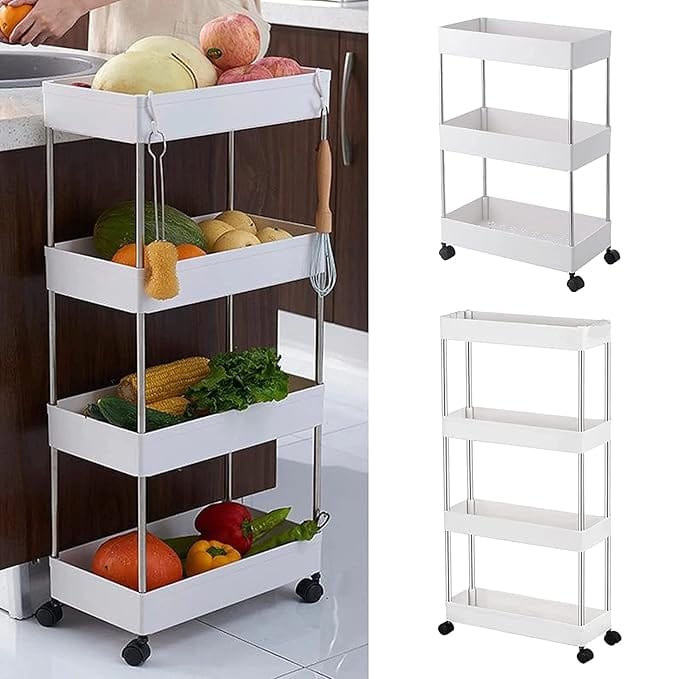 Storage Rack With Wheels | Rack Storage Kitchen Shelf Racking Organizer Multipurpose Storage Organizer