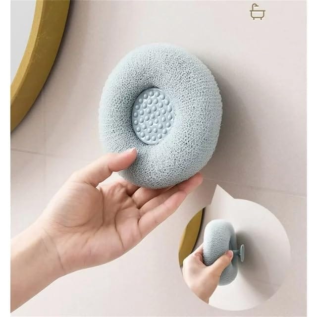 Suction Cup Loofah - Set of 3 | Loofah For Bath Bathroom Shower Bath Cup Suction Bathing Products Suction Cup Loofah - Set of 3