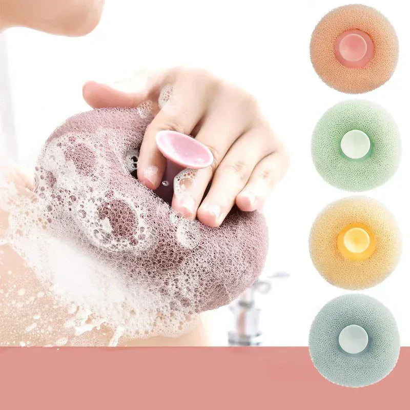 Suction Cup Loofah - Set of 3 | Loofah For Bath Bathroom Shower Bath Cup Suction Bathing Products Suction Cup Loofah - Set of 3