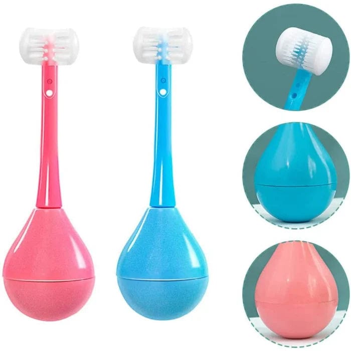 Three-sided Children's Toothbrush (Set of 2) Tumbler Three-sided Children's Toothbrush (Set of 2)