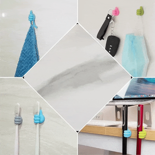 Thumbs Up Shape Wall Hook (Set of 10) Thumbs Up Shape Wall Hook (Set of 10)