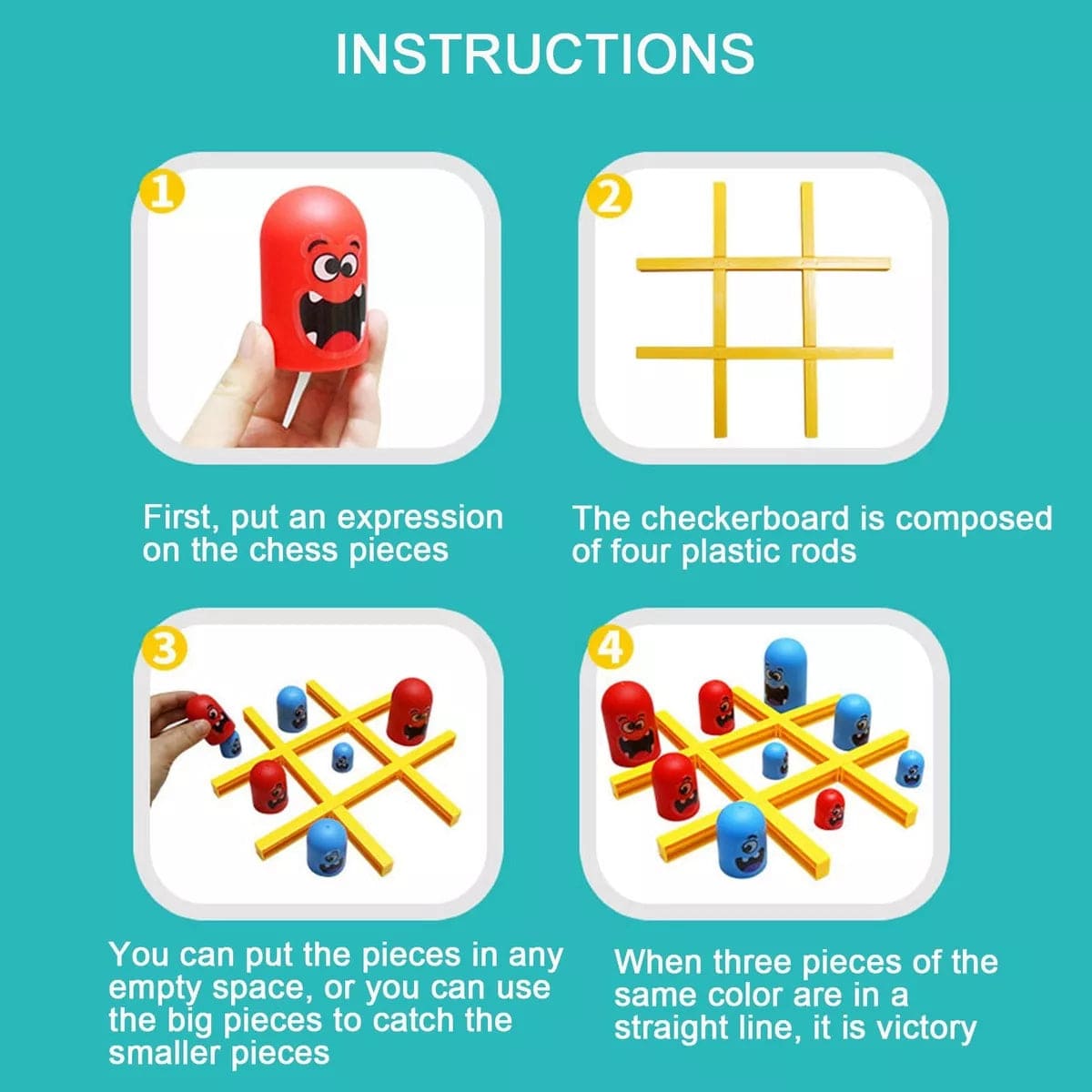 Tic Tac Toe Board Monoply Game Indoor Games For Adults Board Game Tic-tac-toe Board Game
