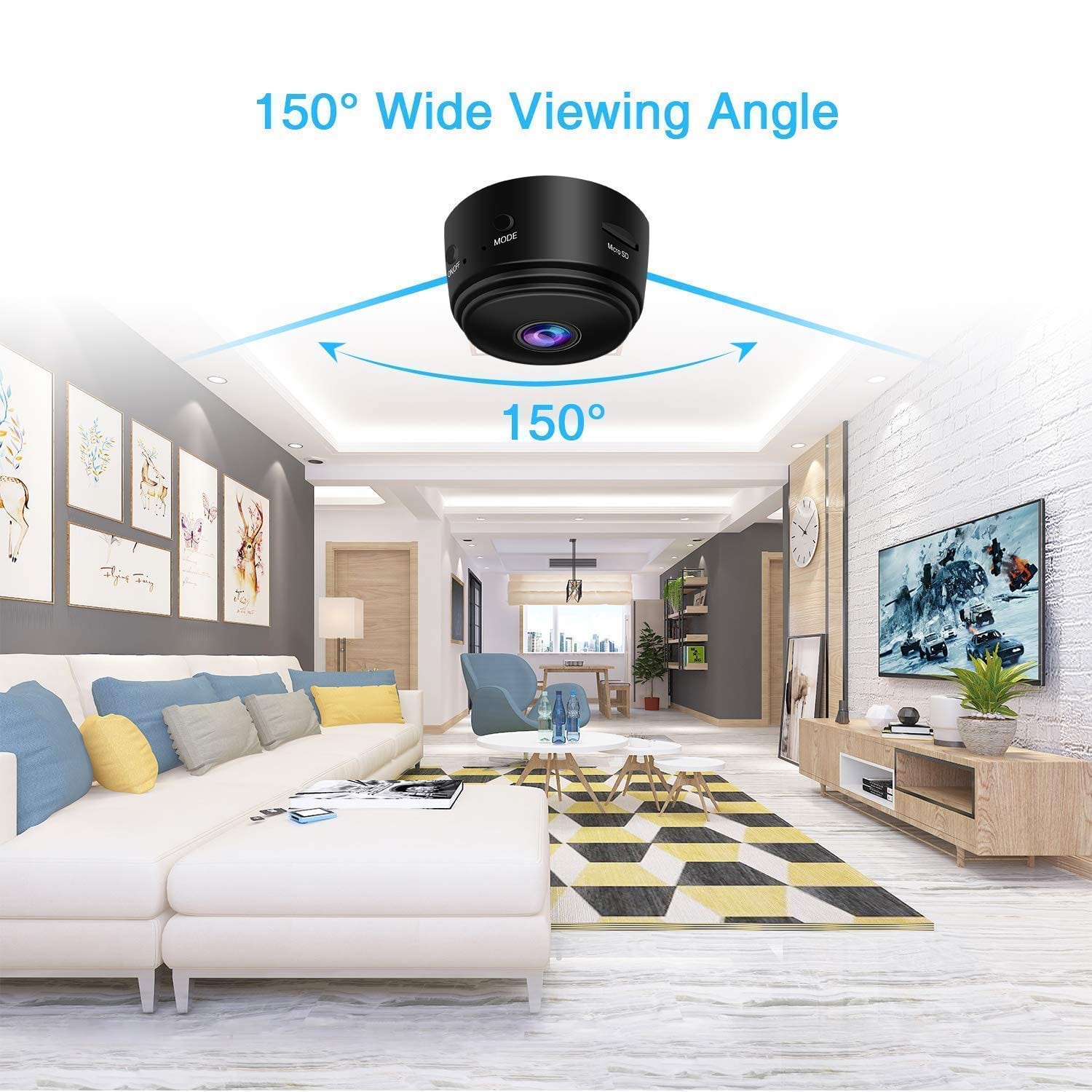 TrackitSight™️ | Spy Mini Camera Wireless Cctv Audio Video Wifi Camera  TrackitSight™️ Mini 1080P Wireless Magnetic Camera Zaavio®