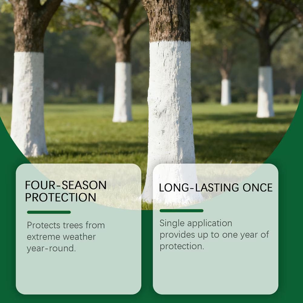 Tree Trunk Whitewash Paint (Pack of 2) | White Paint Off Exterior Wood Tree Paint  Garden & Plants Tree Trunk Whitewash Paint (Pack of 2)