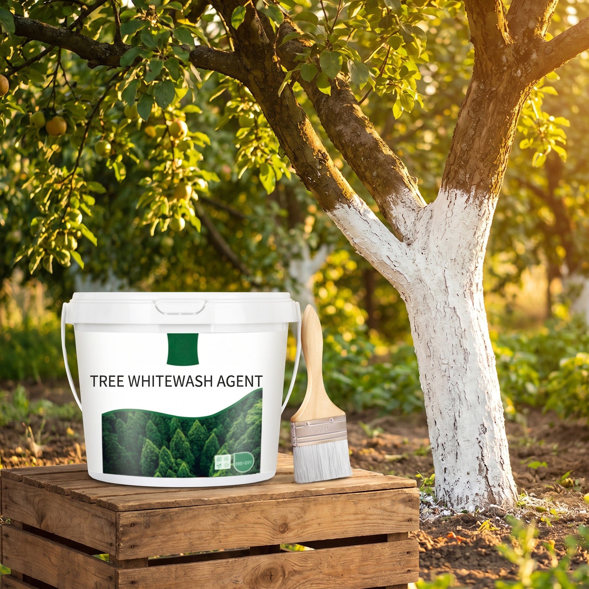 Tree Trunk Whitewash Paint (Pack of 2) | White Paint Off Exterior Wood Tree Paint  Garden & Plants Tree Trunk Whitewash Paint (Pack of 2)