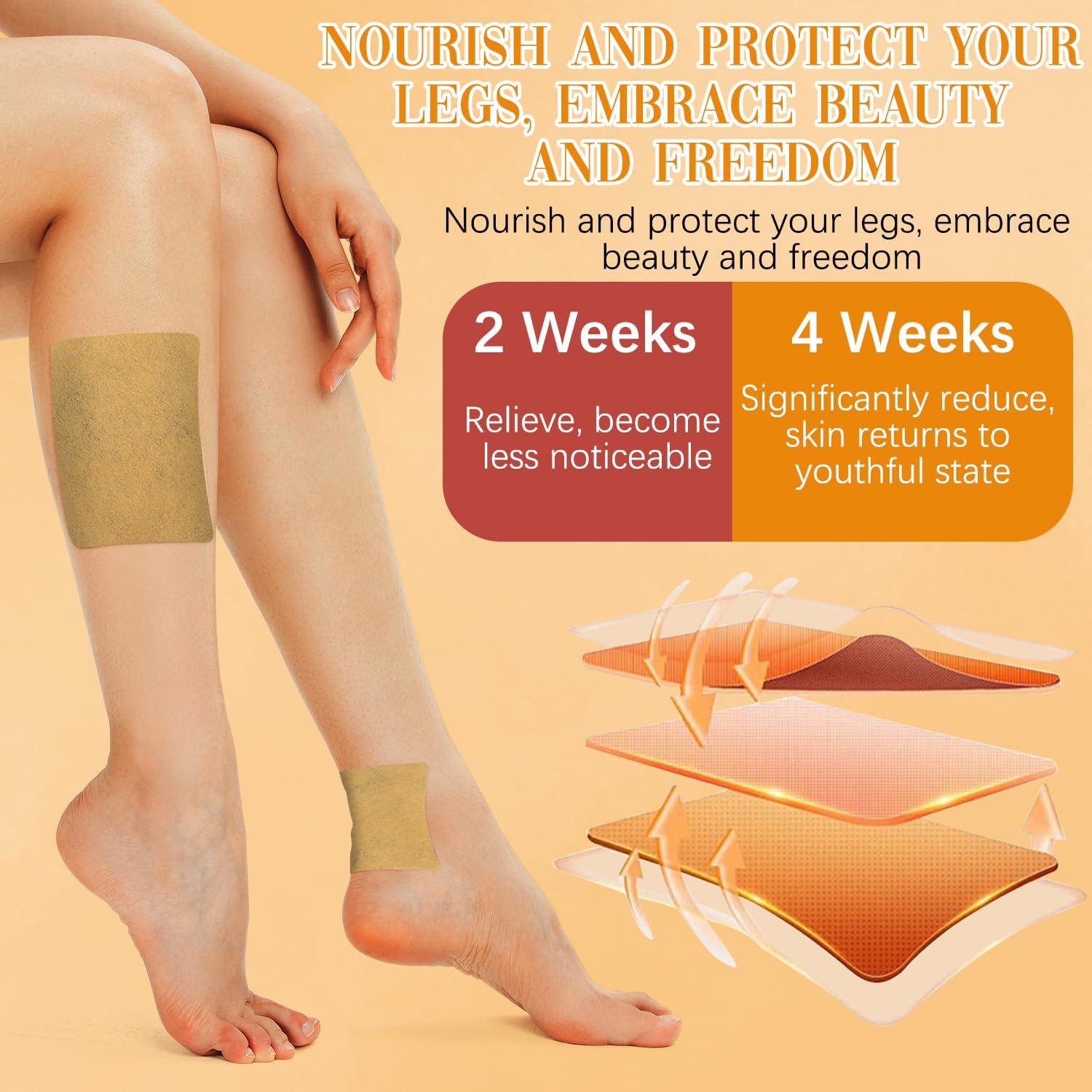 Turmeric Varicose Vein Patches (Set of 10) | Skin Patches Visible Veins On Legs Vein Flow Relief For Muscular Pain Turmeric Varicose Vein Patches (Set of 10)