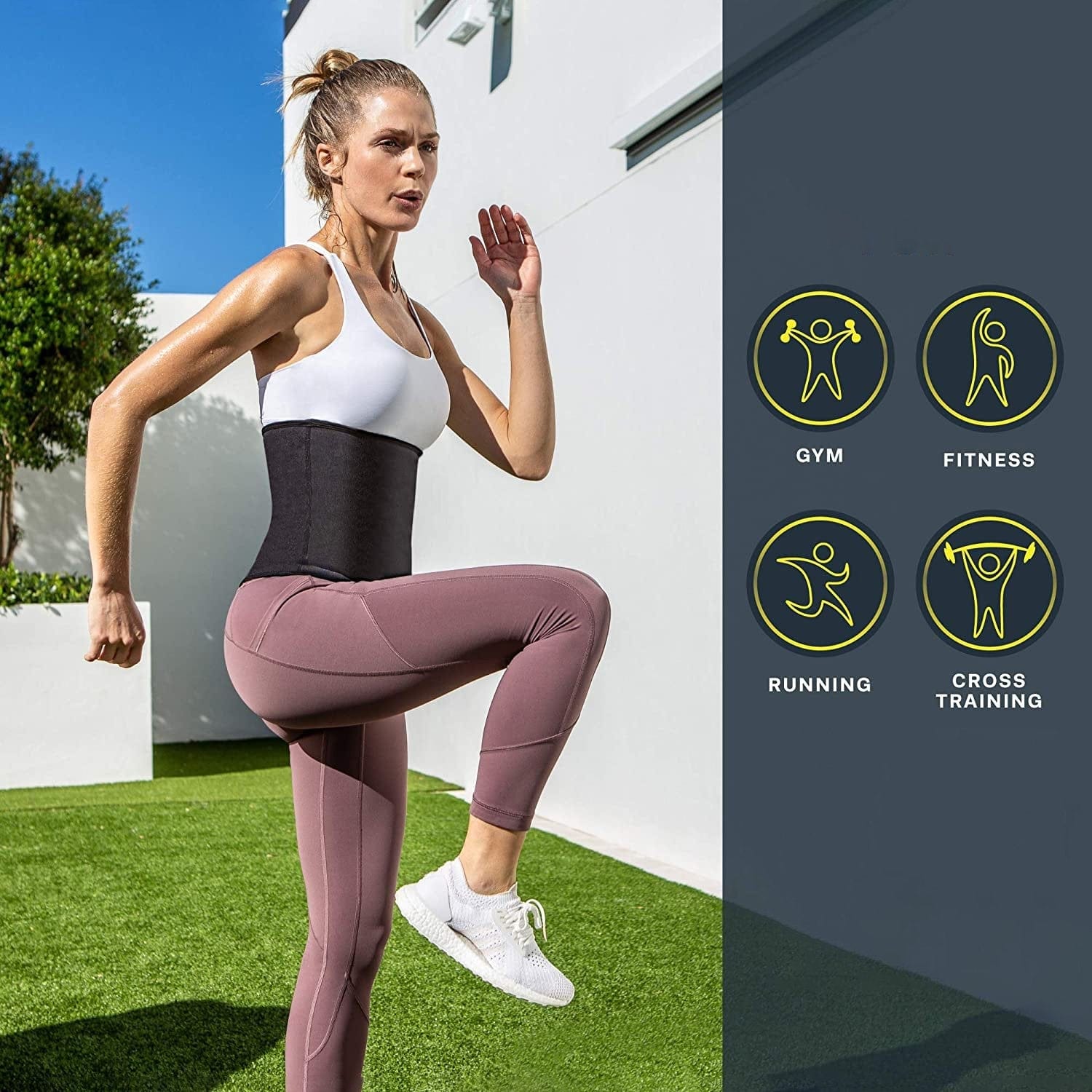 Unisex Body Shaper Hot Sweat Slimming Shaper Belt (Pack of 2) Waist Cinchers Unisex Sweat Shaper - Buy 1, Get 1 FREE!