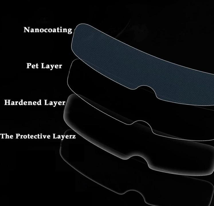 VisorVeil™️ | Helmet Safe Motorcycle Visor Anti Fog Helmet Sticker Antirain VisorVeil™ Photochromic Anti-Fog Helmet Film Zaavio.co®