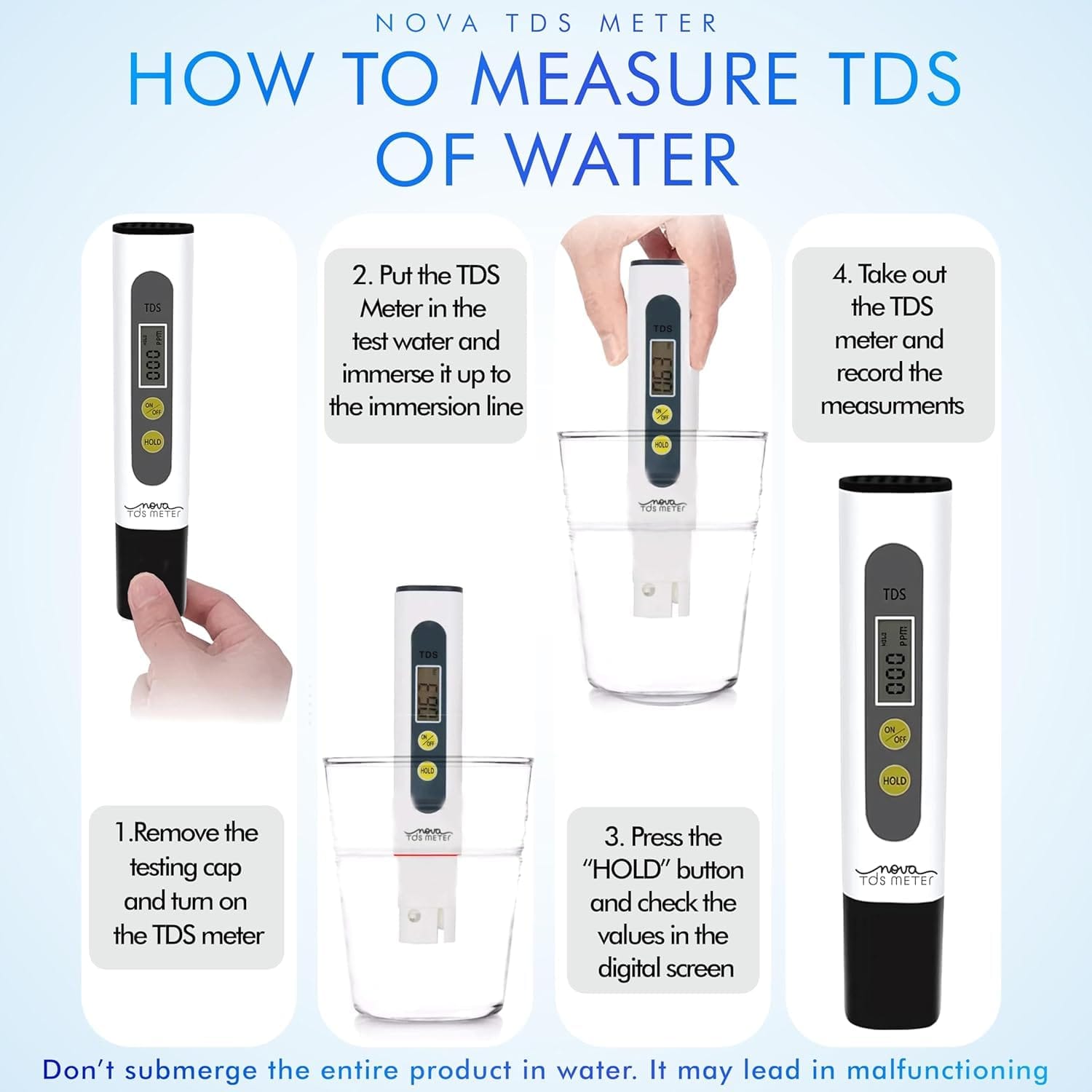 Water Purifies Tds Meter Drinking Dissolved Solids Meter Device Water TDS Meter Tester