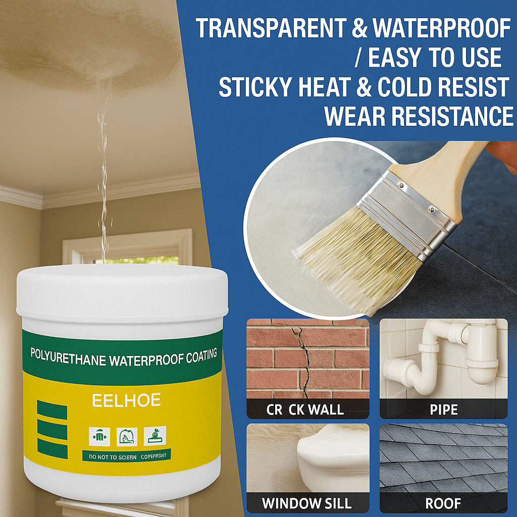 Waterproof Glue Sealent Mrtal Strong Transparent Water Tight Glue Waterproof Glue + Free Brush