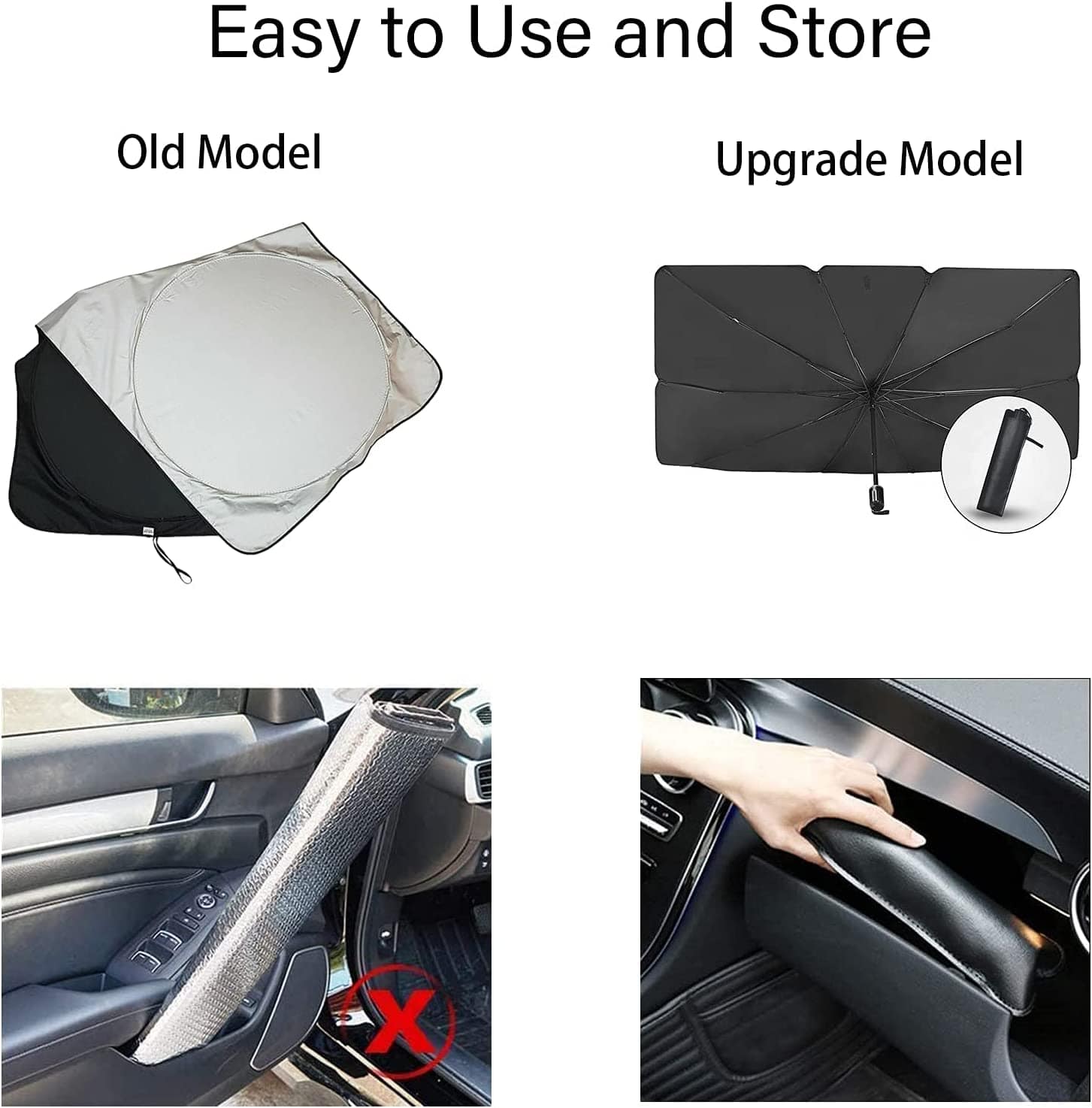Windshield Car Umbrella | Car Accessories Sun Shade For Car Window Automobiles Window Curtains Windshield Car Umbrella