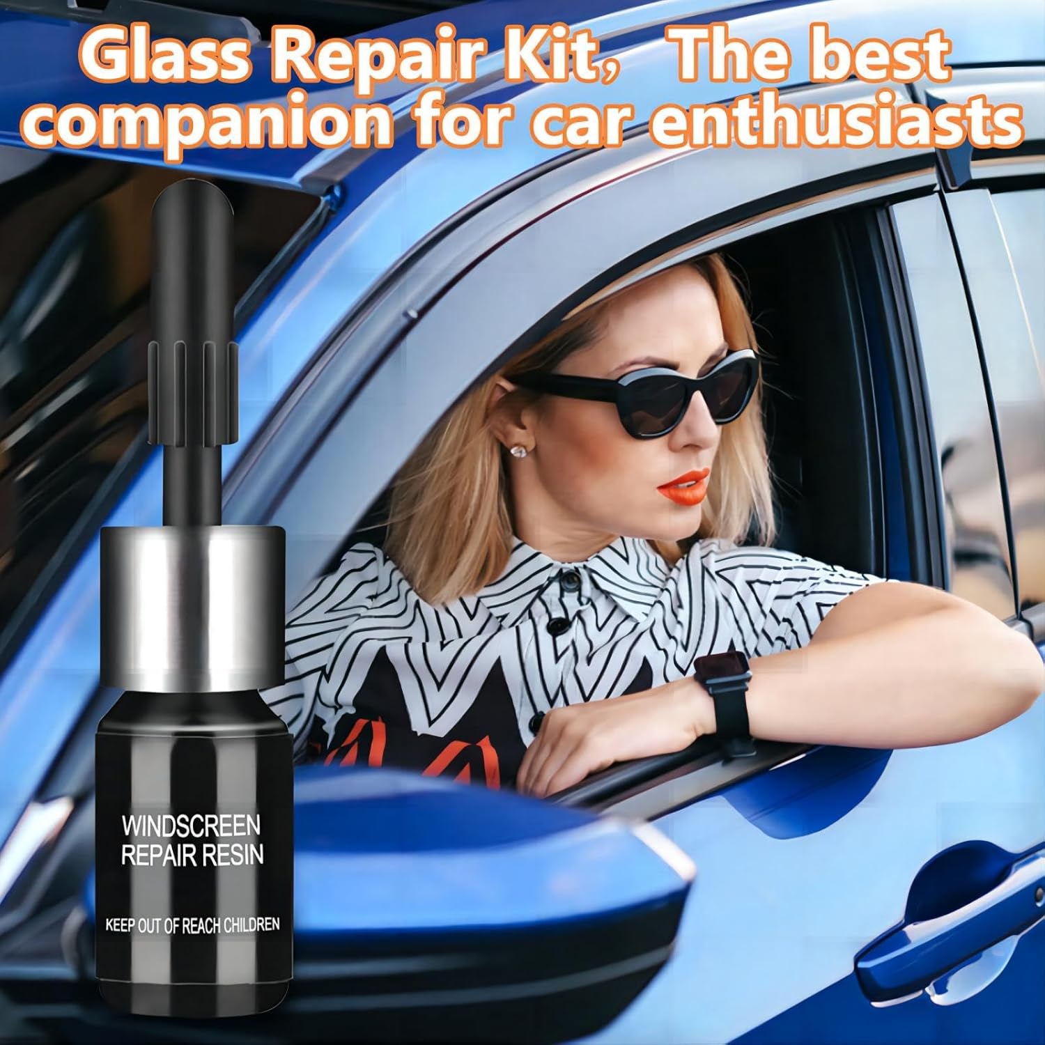 Windshield Repair Kit (Set of 2) | Car Windshield Glass Repair Kit Auto Glass Replacers Windshield Glass Repair Kit (Set of 2)