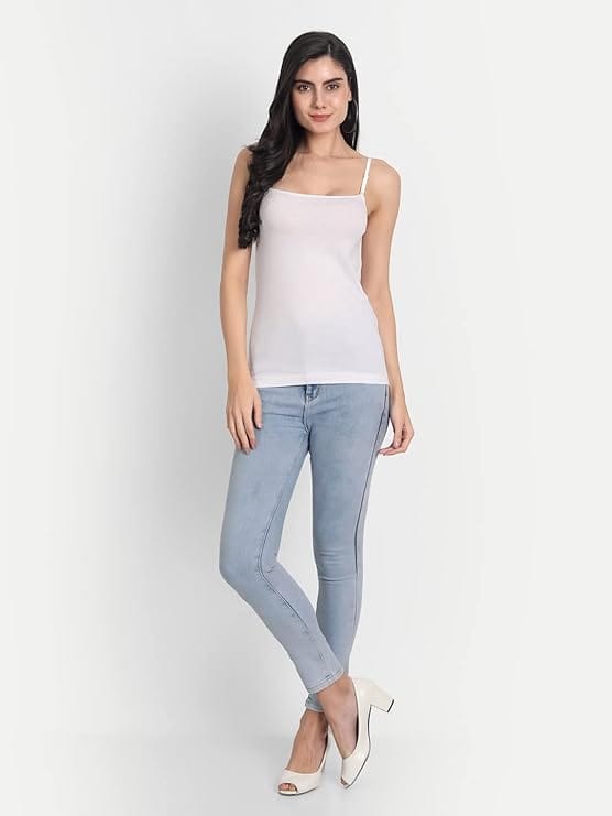 Women's Cami With Built-in Bra (Set of 2) | Tank Top Women Cami Ladies Top Sleeveless Dress Women'S Loose Cami with Built-in Tank Top (Set of 2)