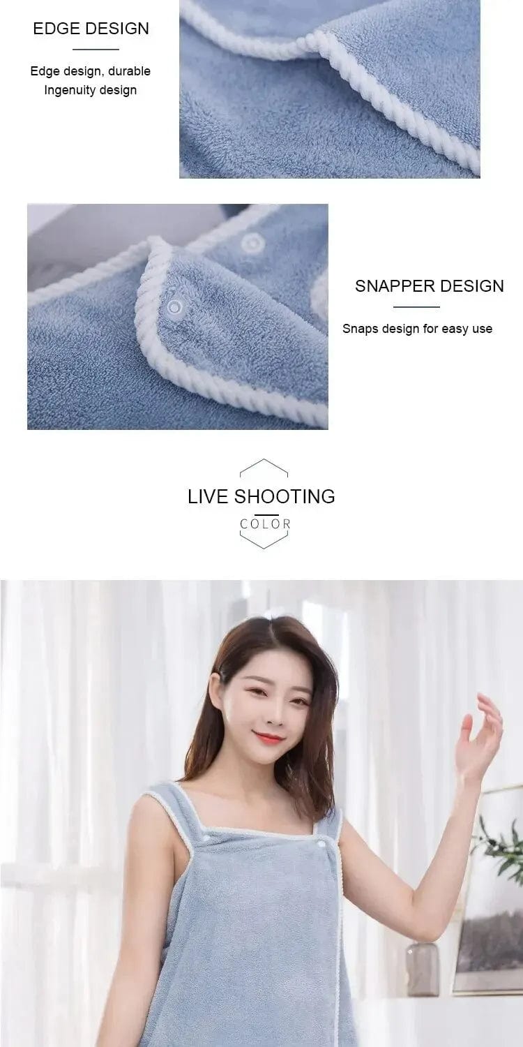 Women's Wearable Bath Towel (Set of 2) | Bath Robe Towels Bathroom Micro Fibre Towel For Women Women's Wearable Bath Towel (Set of 2)