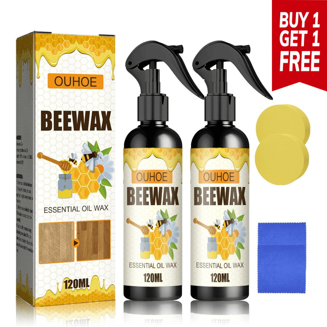 Wood Polish Furniture Spray Wood Floor Wax Cleaner Natural Polish - Furniture Wood polish for Cleaning (Pack of 2) Pack of 2 Beewax Furniture Polish Spray - Buy 1 Get 1 Free