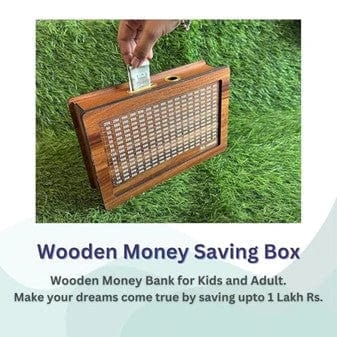 Wooden Money Bank | Savings Box Kids Bank Account Coins Bank Premium Wooden Money Bank